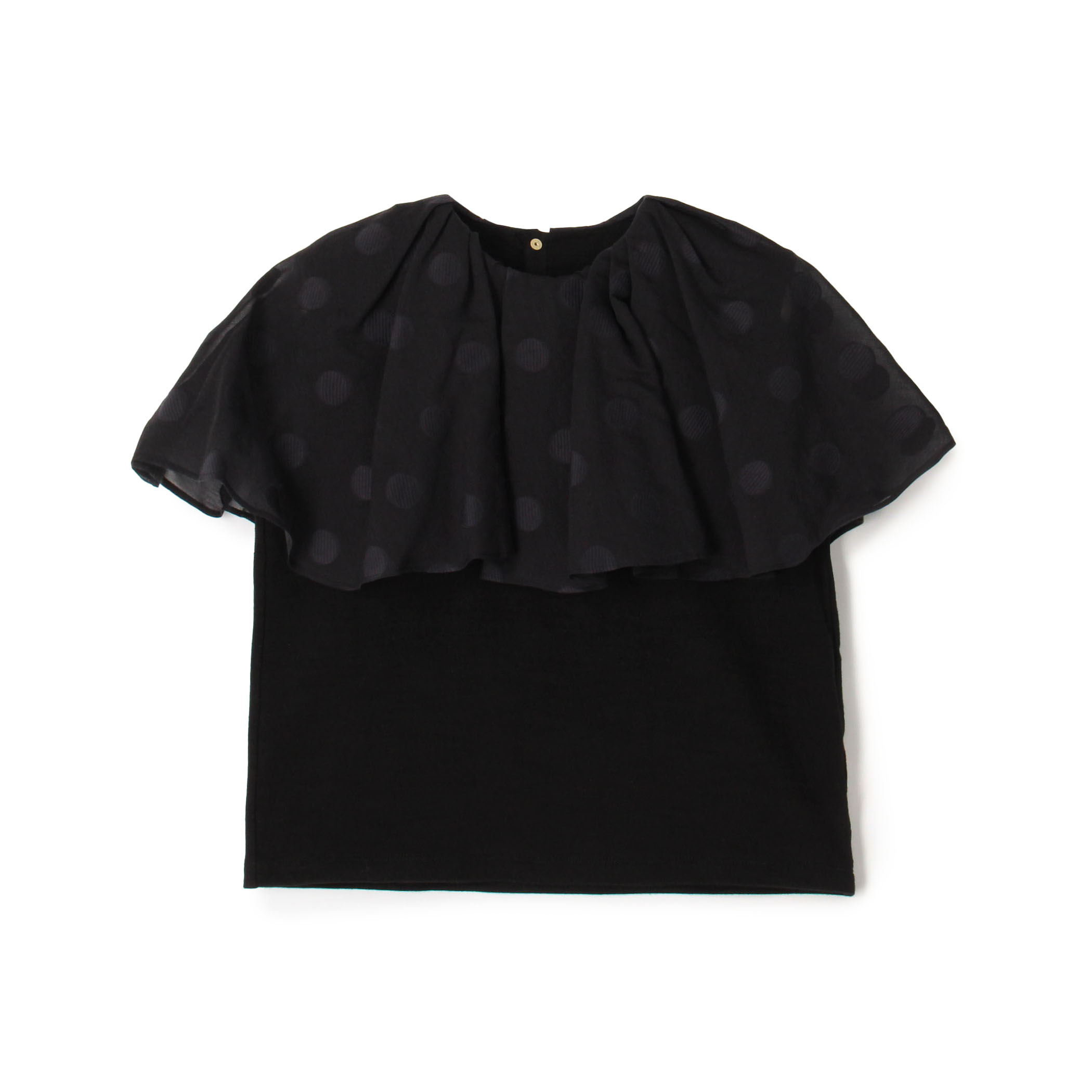 スラブジャージー ドットケープカラープルオーバー