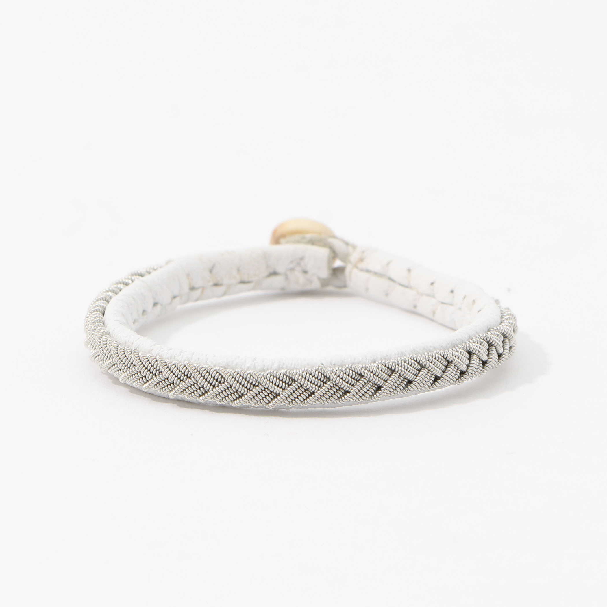 MARIA RUDMAN レザーシルバーコードブレスレット