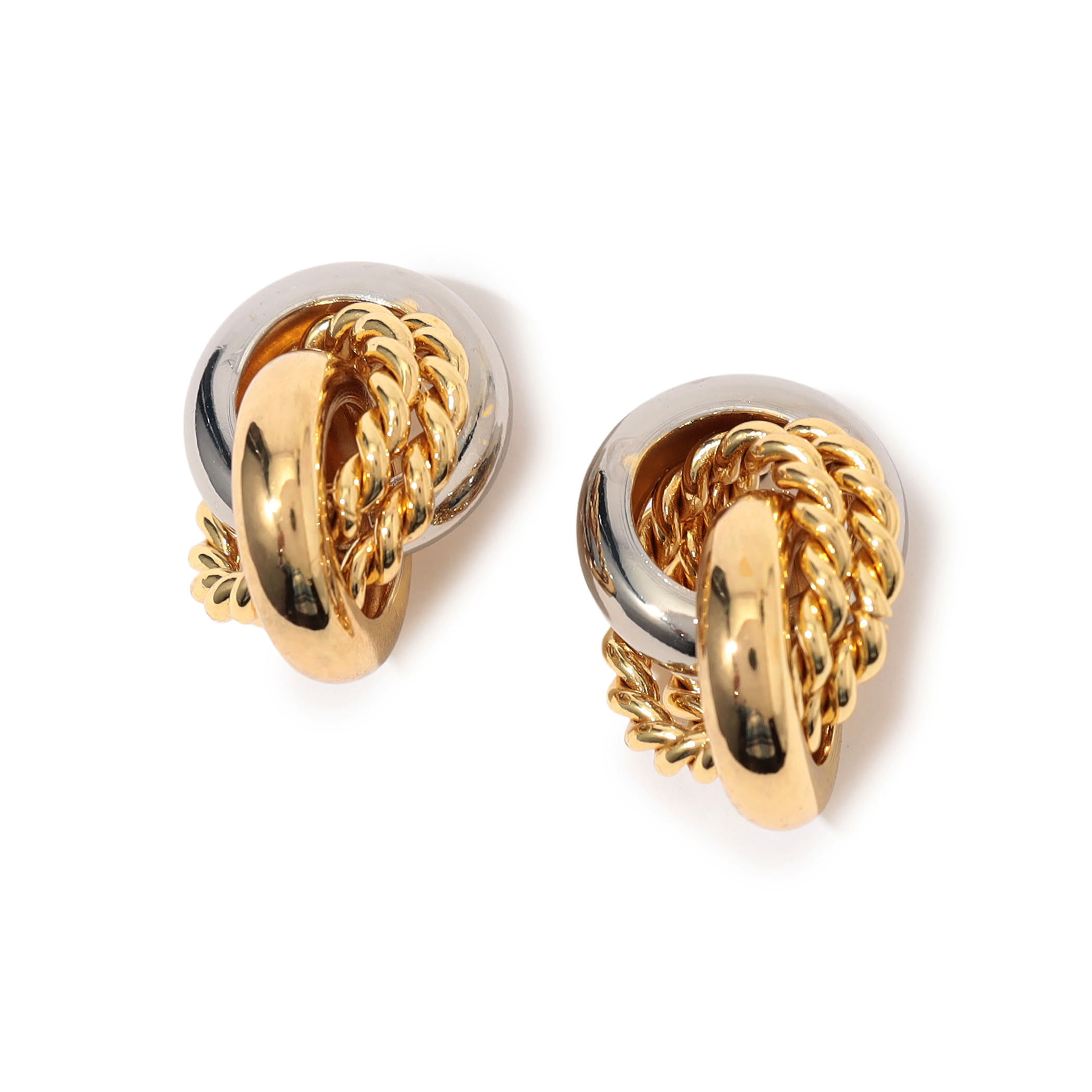 Kenneth Jay Lane G&S knot ピアス