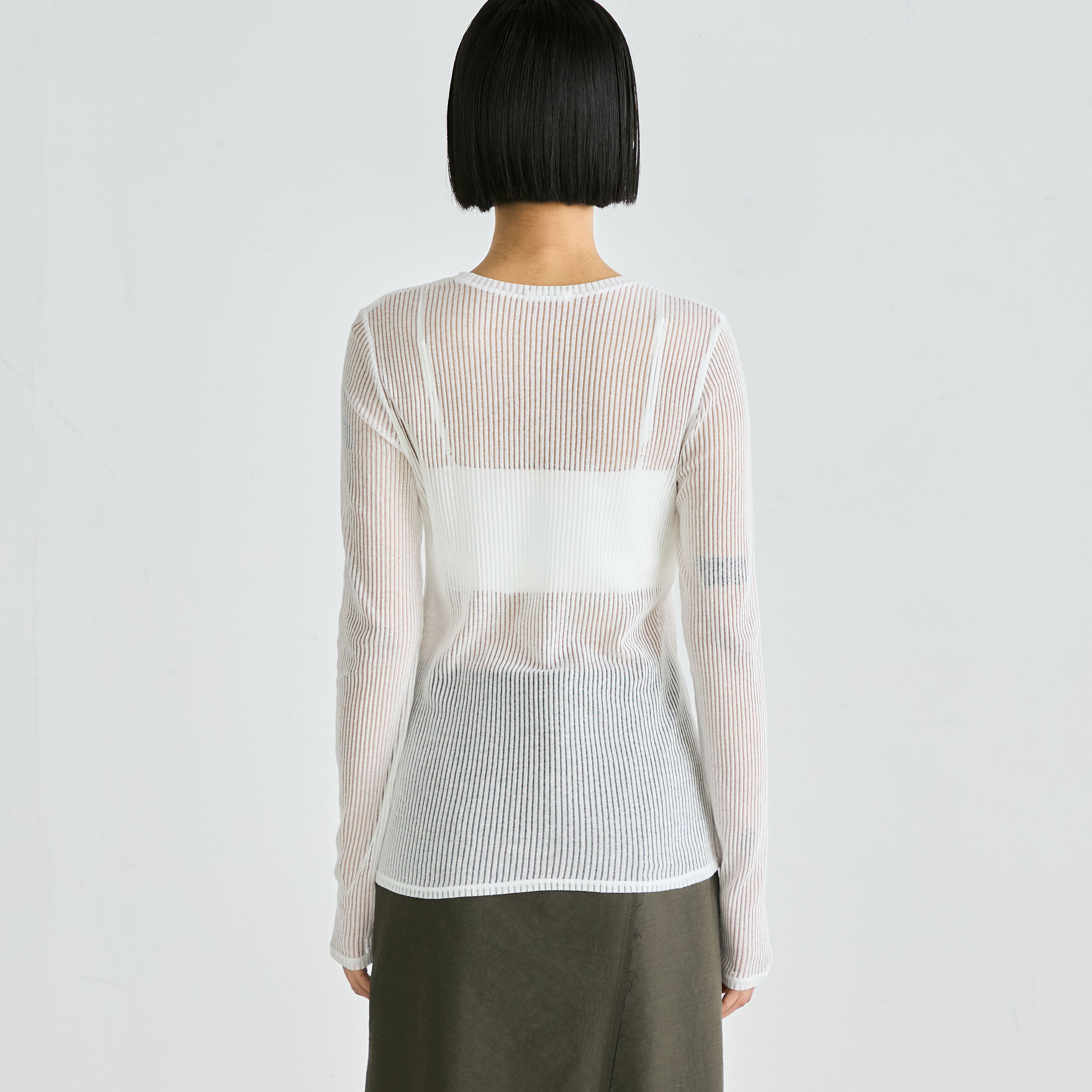 シアーストライプ ロングスリーブトップス｜トゥモローランド 公式通販