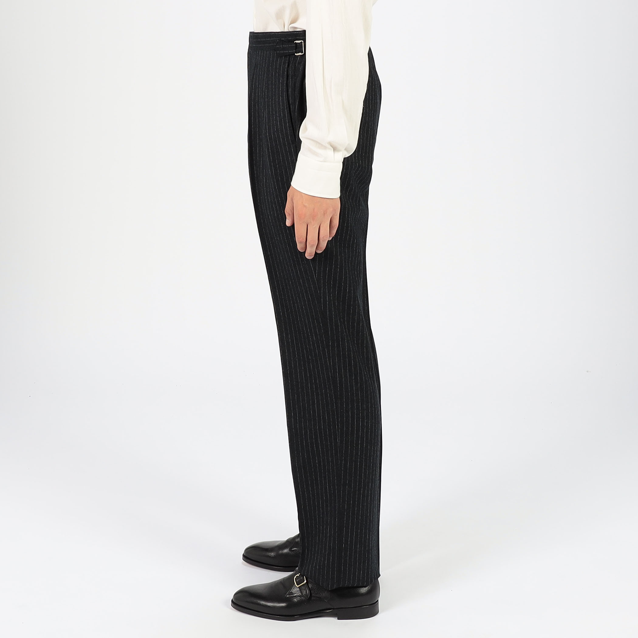 ウールフランネル サイドアジャスター 2Pスラックス V.B.CANONICO