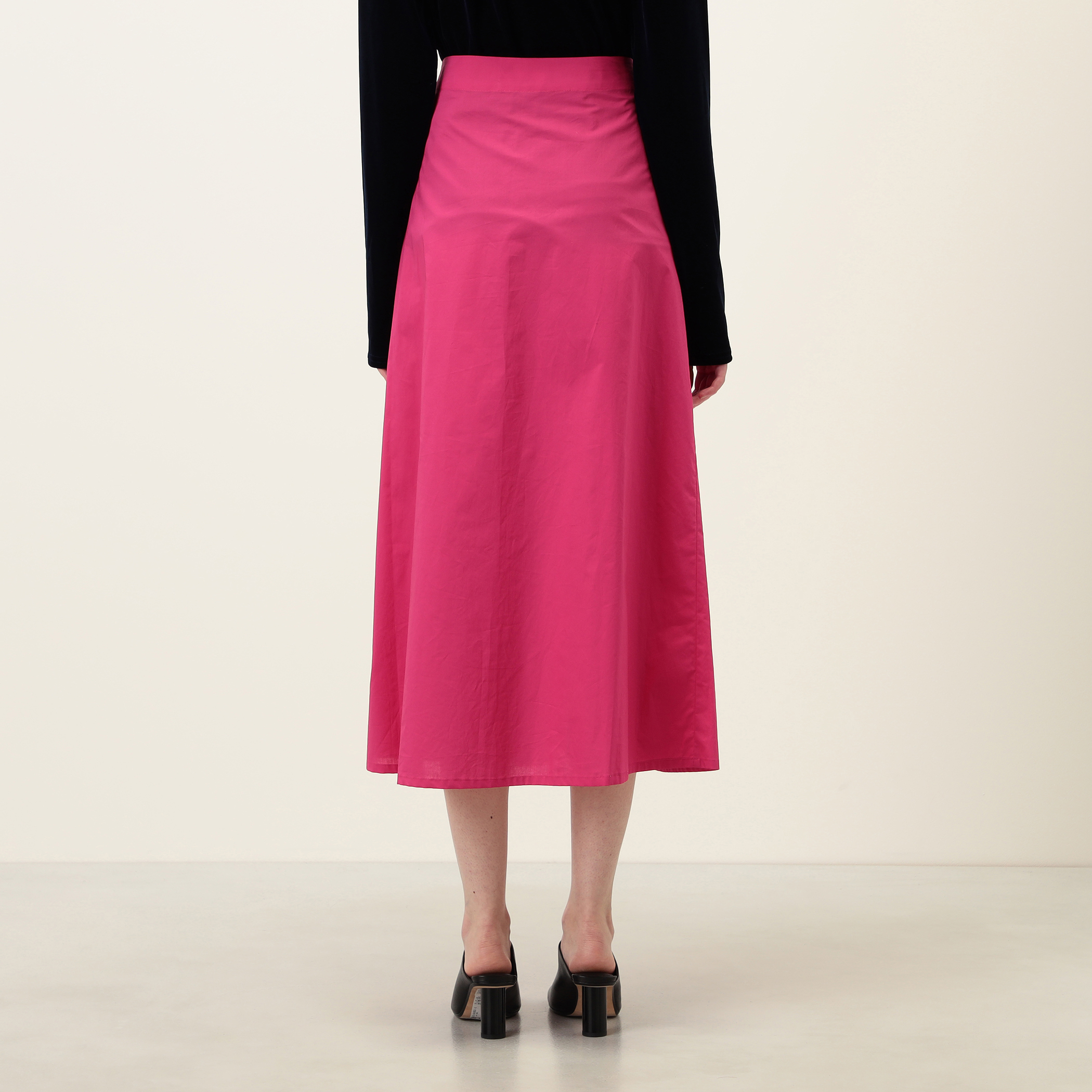 Atlantique Ascoli MAXI JUPE COULISSE コットン ミディスカート