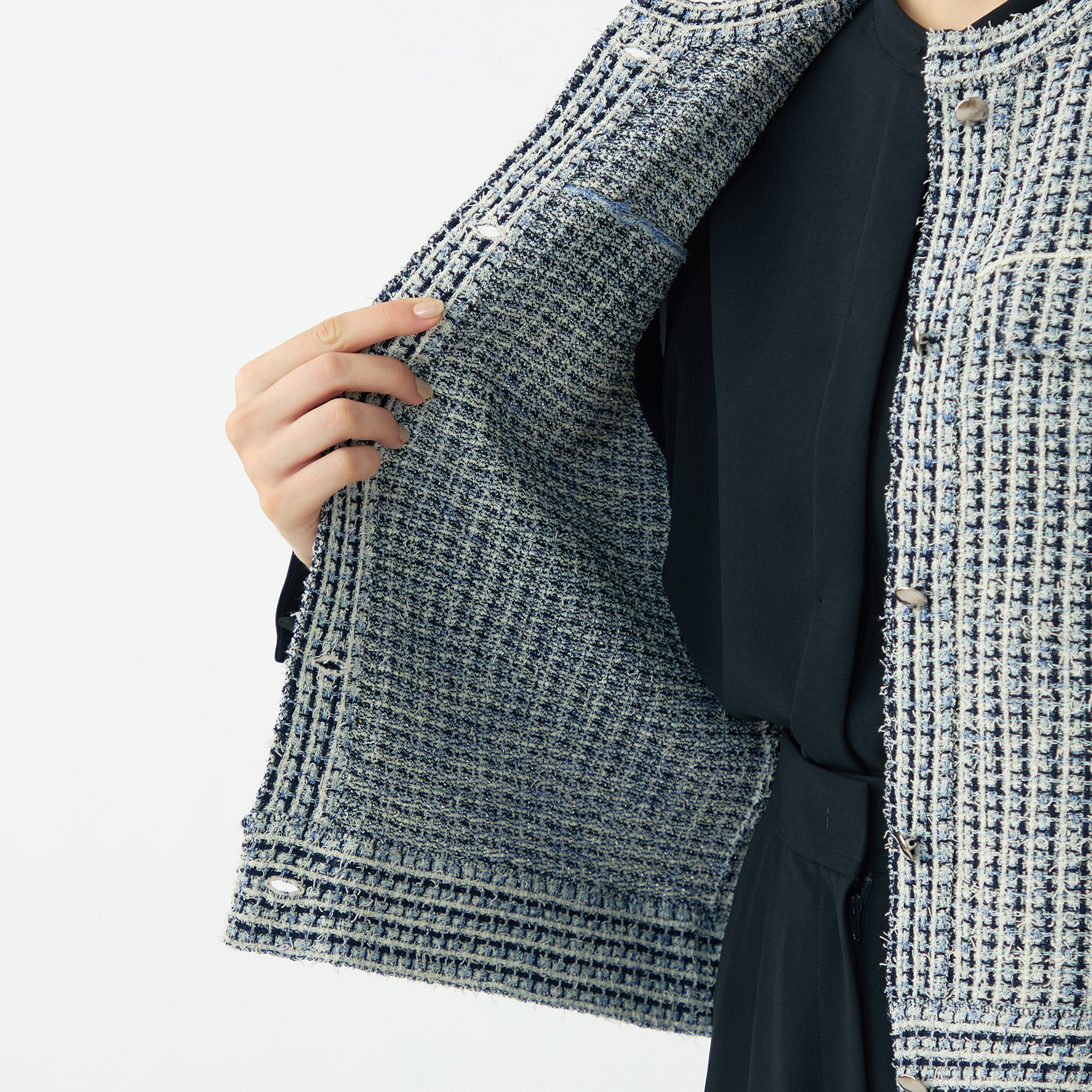 ミックスツイード ショートベスト｜トゥモローランド 公式通販