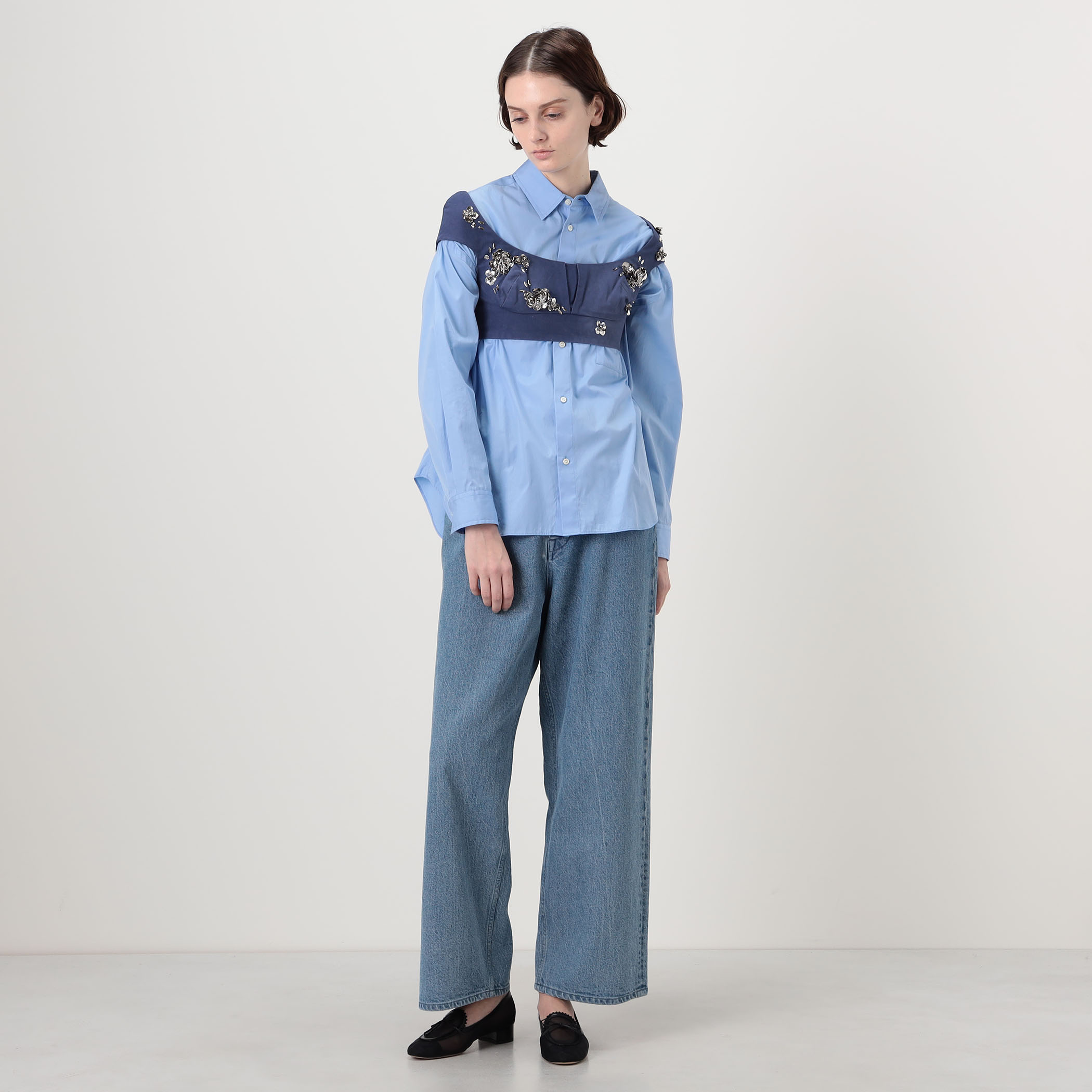 SHUSHU/TONG Boatneck Crop Top ビスチェトップ｜トゥモローランド