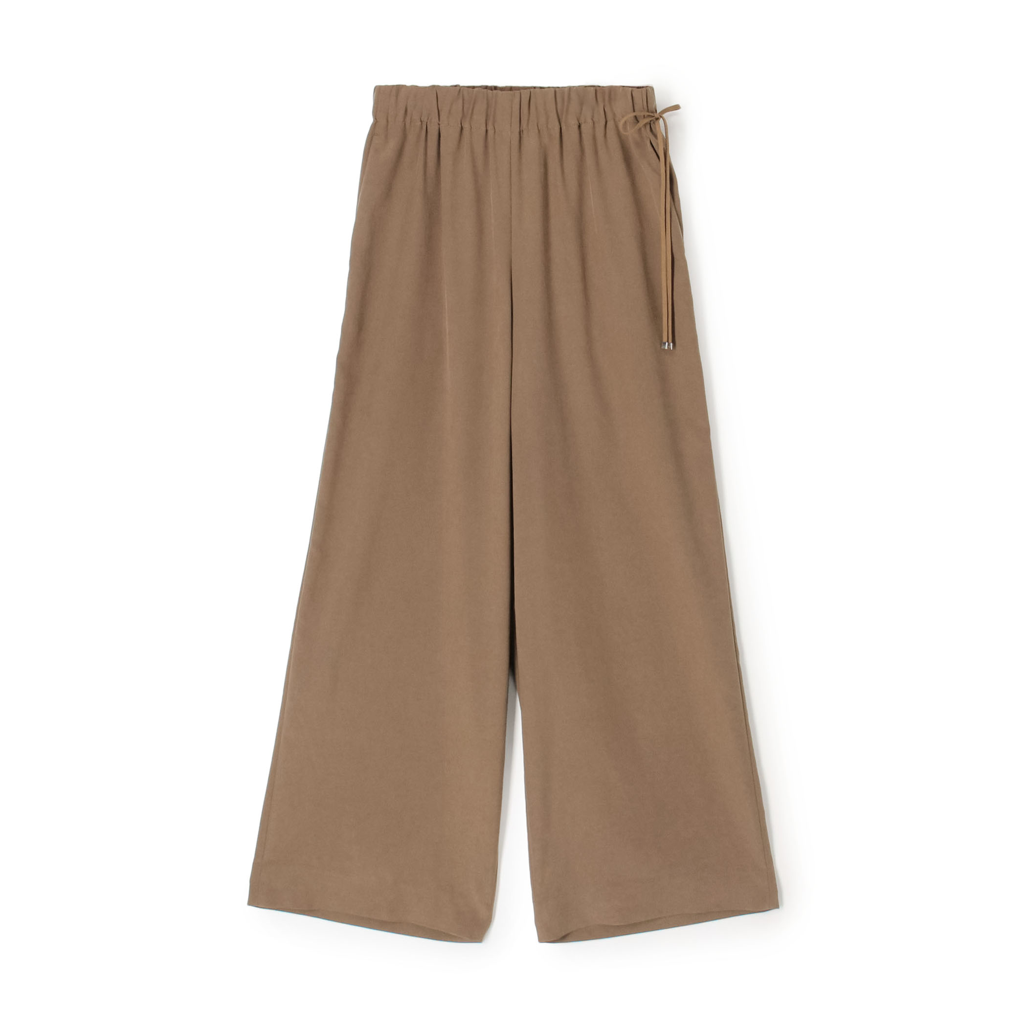 ピーチストレッチツイル タックワイドパンツ