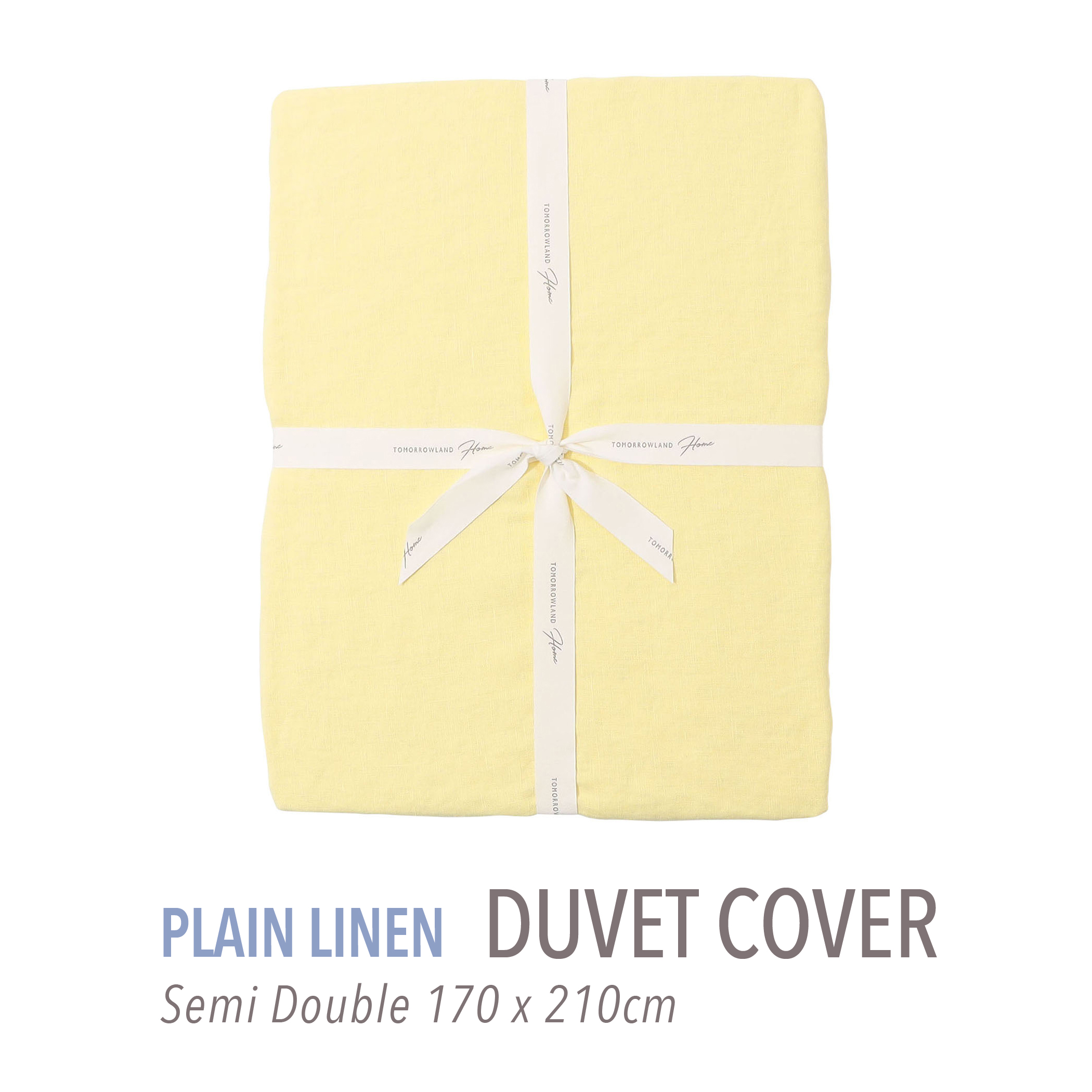 Plain linen duvet cover (semi-double)