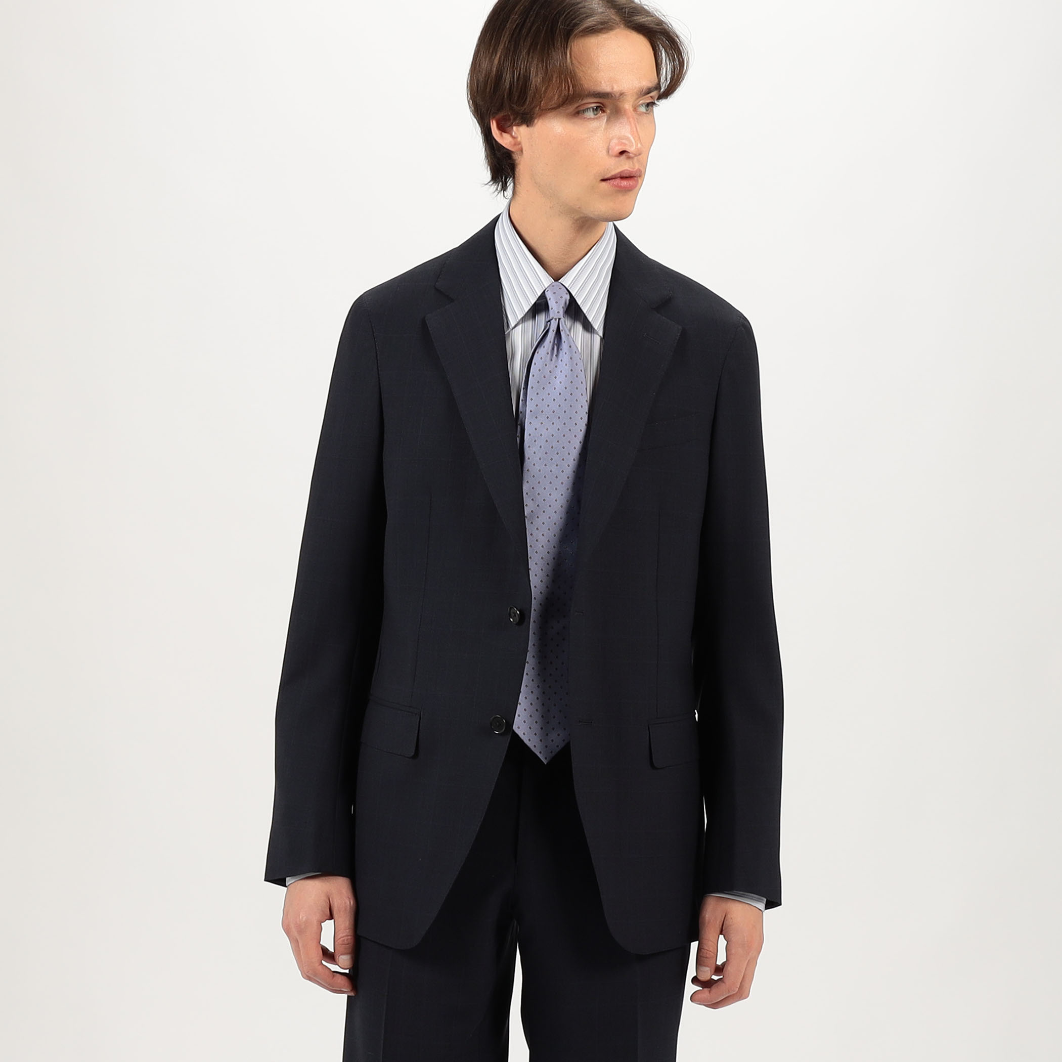 Super130'sウール シングルブレステッド2Bジャケット DRAGO SWING