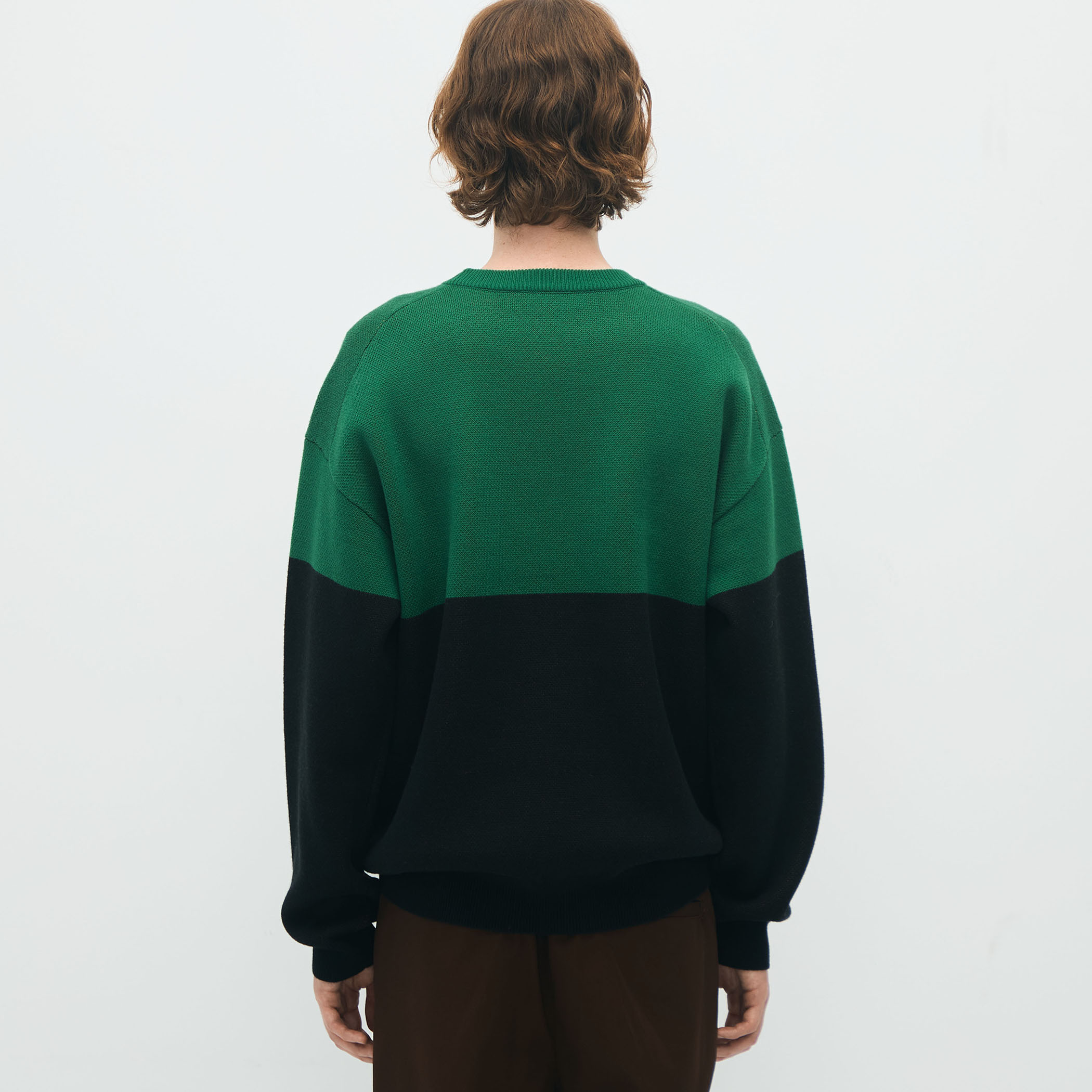 CABaN コットンカシミヤジャカード JAZZ DRUM クルーネックプル