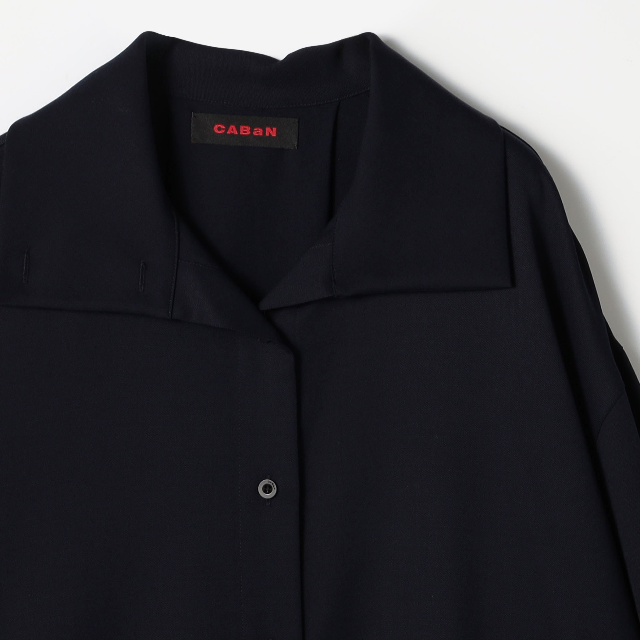ウールツイル ハイネックロングシャツワンピース｜トゥモローランド