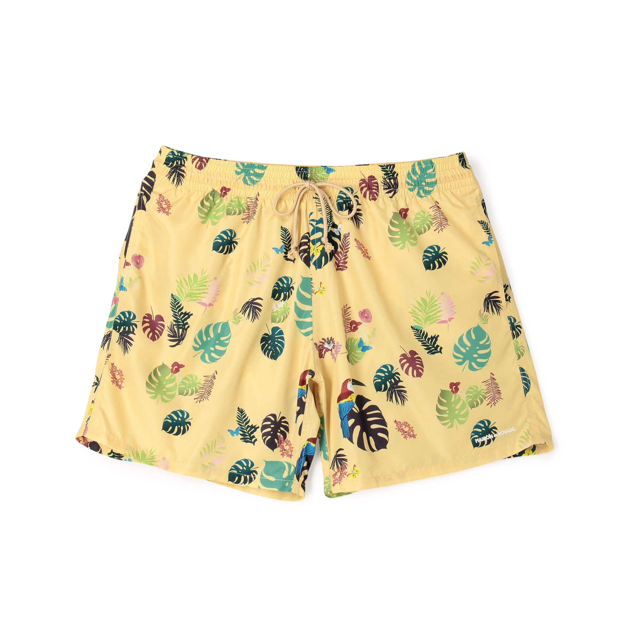 ポリエステル トロピカルプリント スイムショーツ