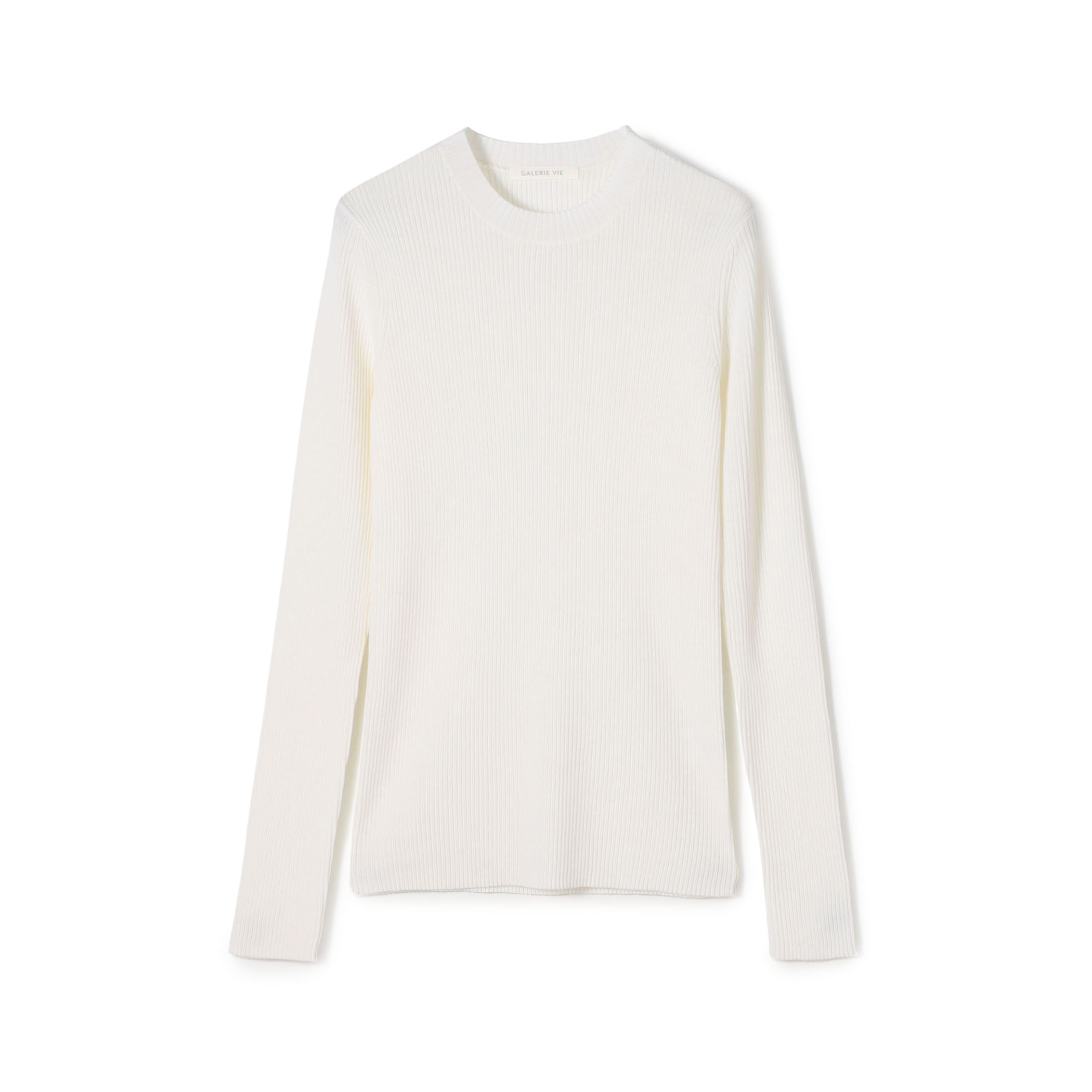 プルミエールウールリブ クルーネックプルオーバー