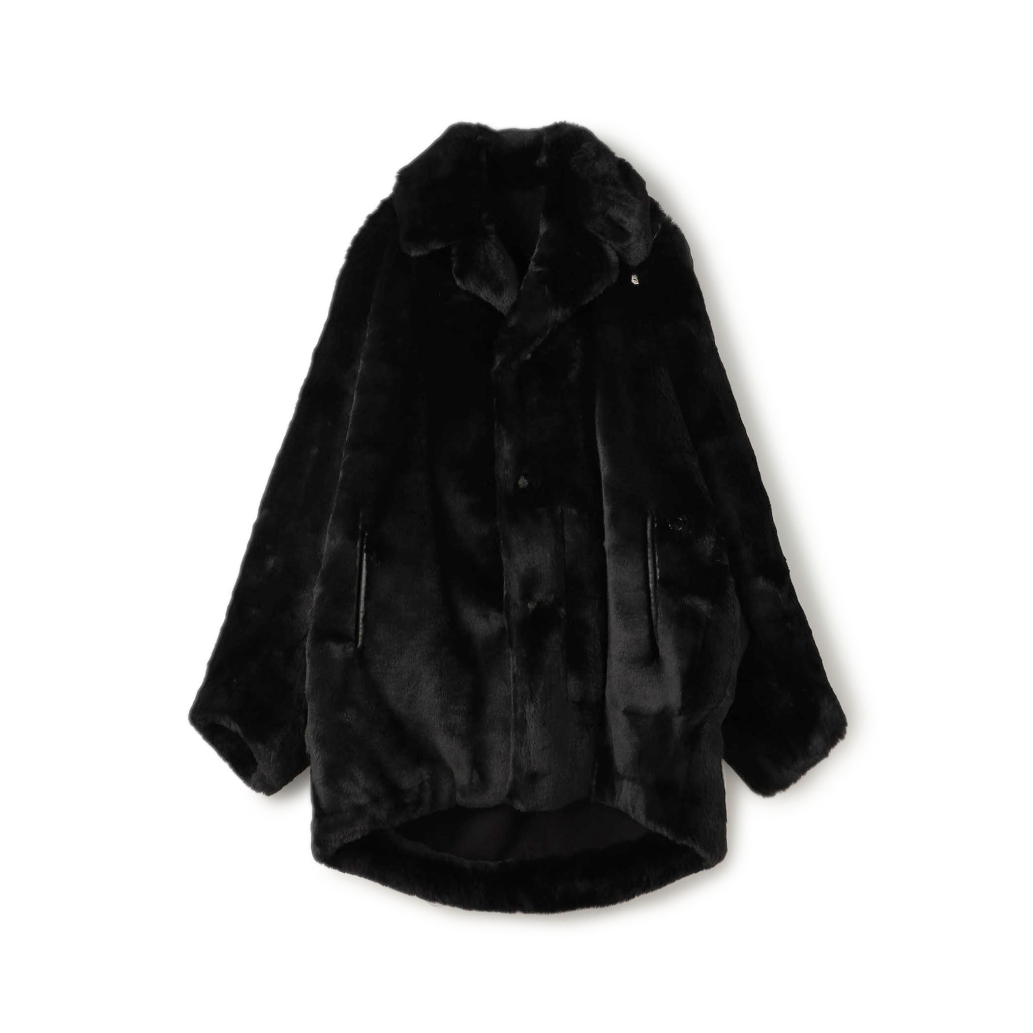 ●TAKAHIROMIYASHITATheSoloist.  double zip baloon shaped faux fur coat