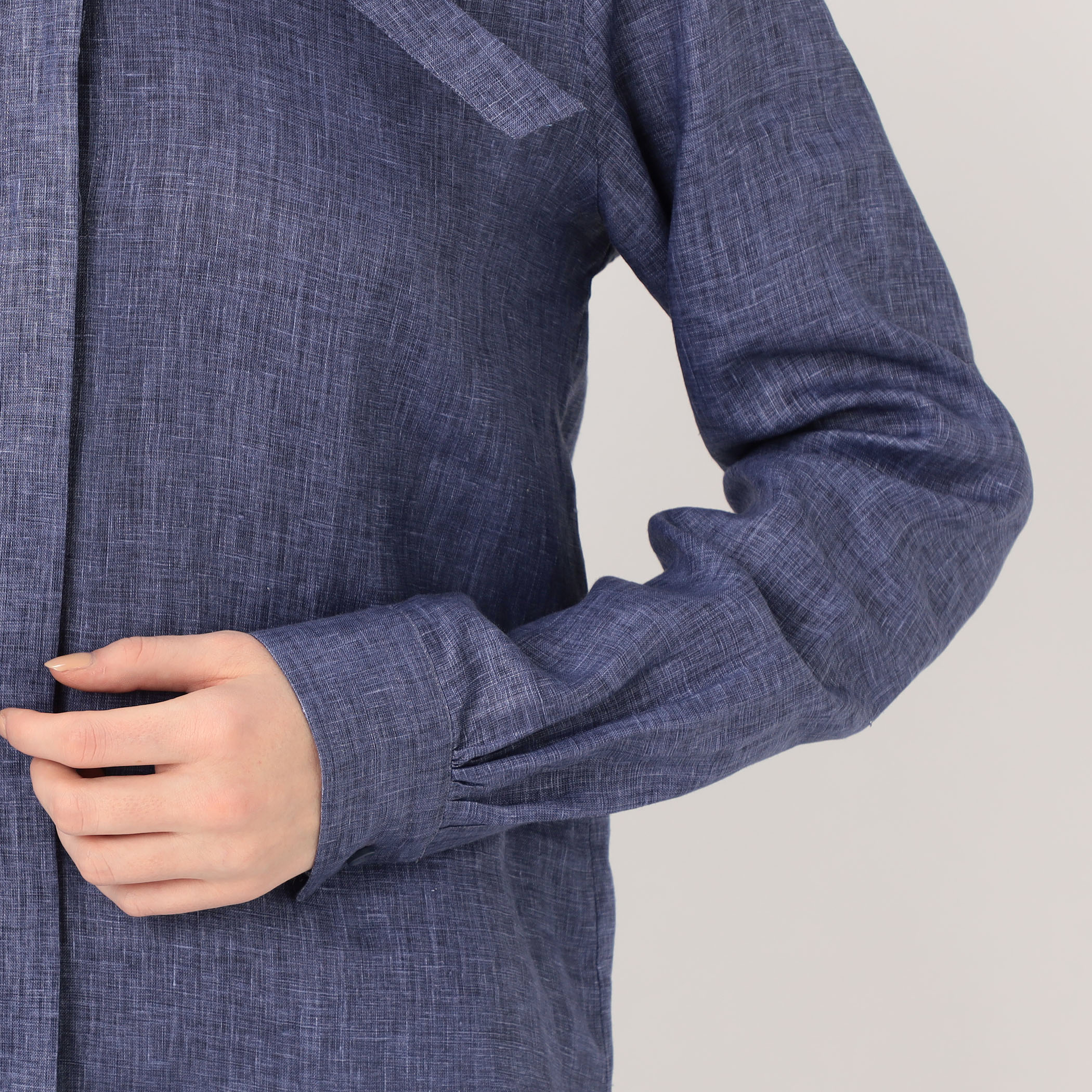 BOURRIENNE PASTEL リネン ラッフルカラーシャツ｜トゥモローランド