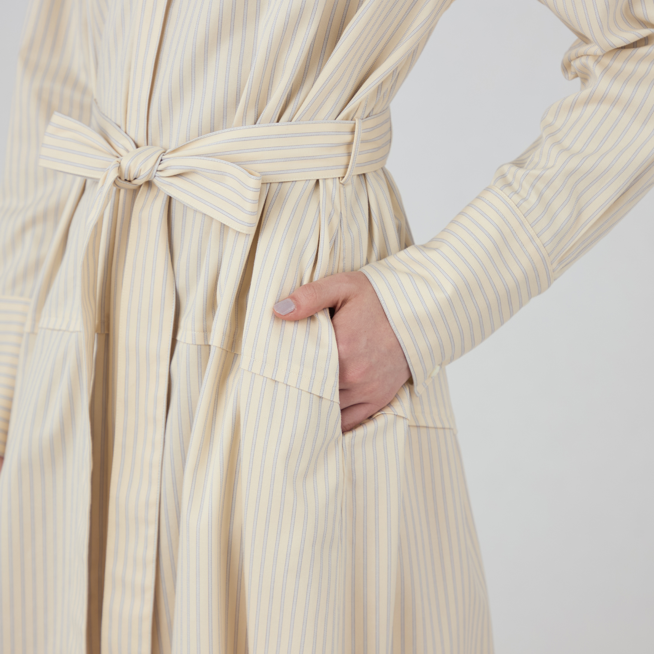 ブラッシュドコットンツイル シャツワンピース｜トゥモローランド 公式通販