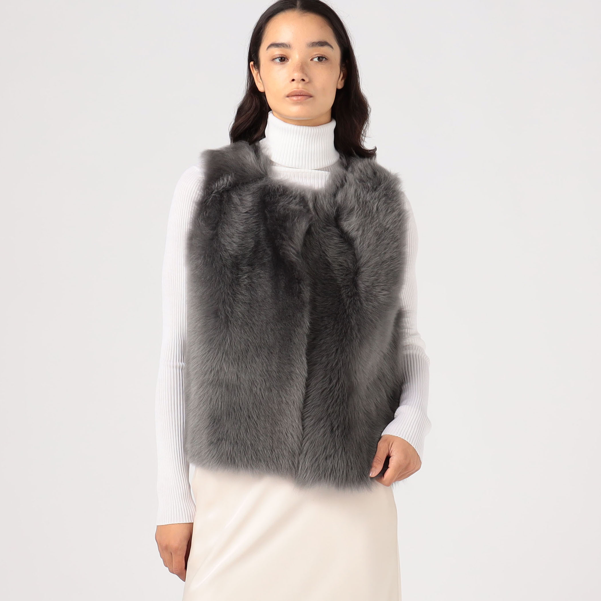 KARL DONOGHU ムートン　ジレ Amazon.co.jp: KARL DONOGHUE カールドノヒュームートン ジレ グレー