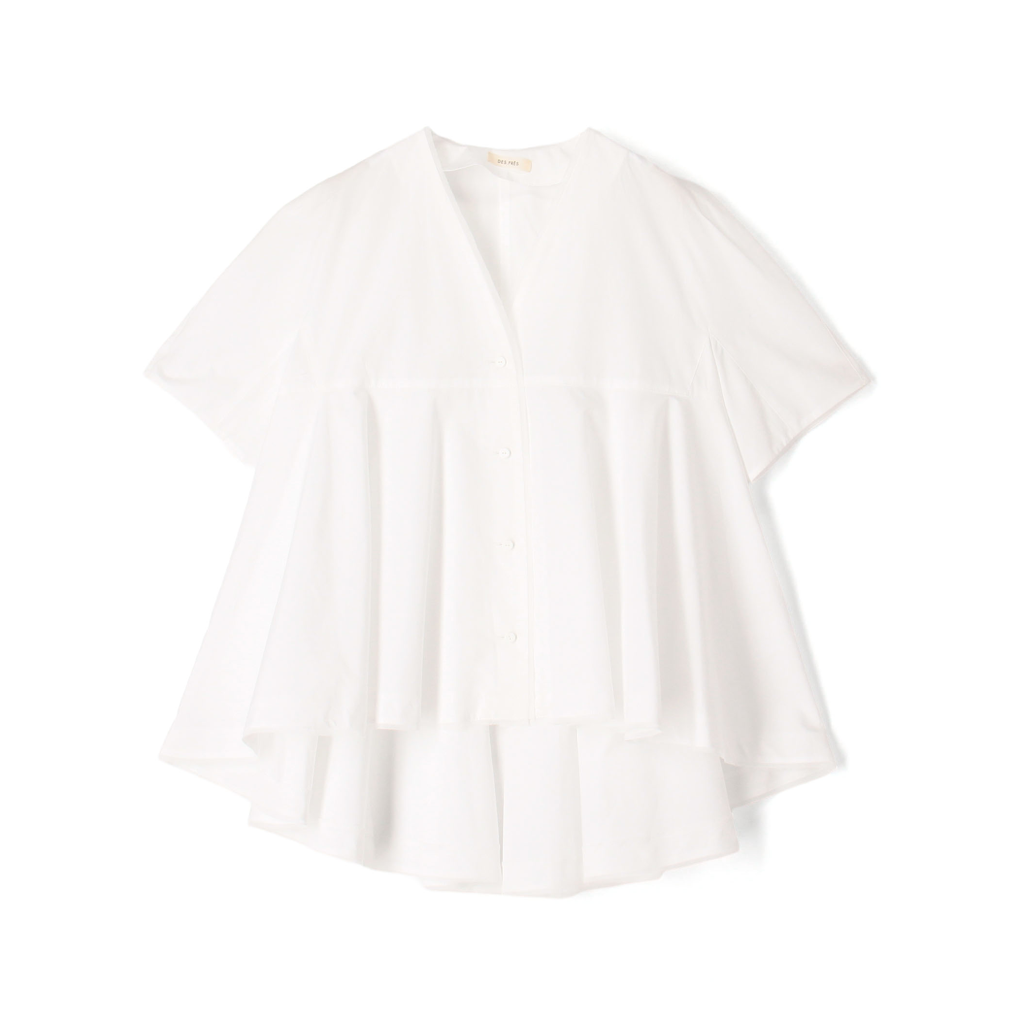 コットンタイプライター フレアテールブラウス