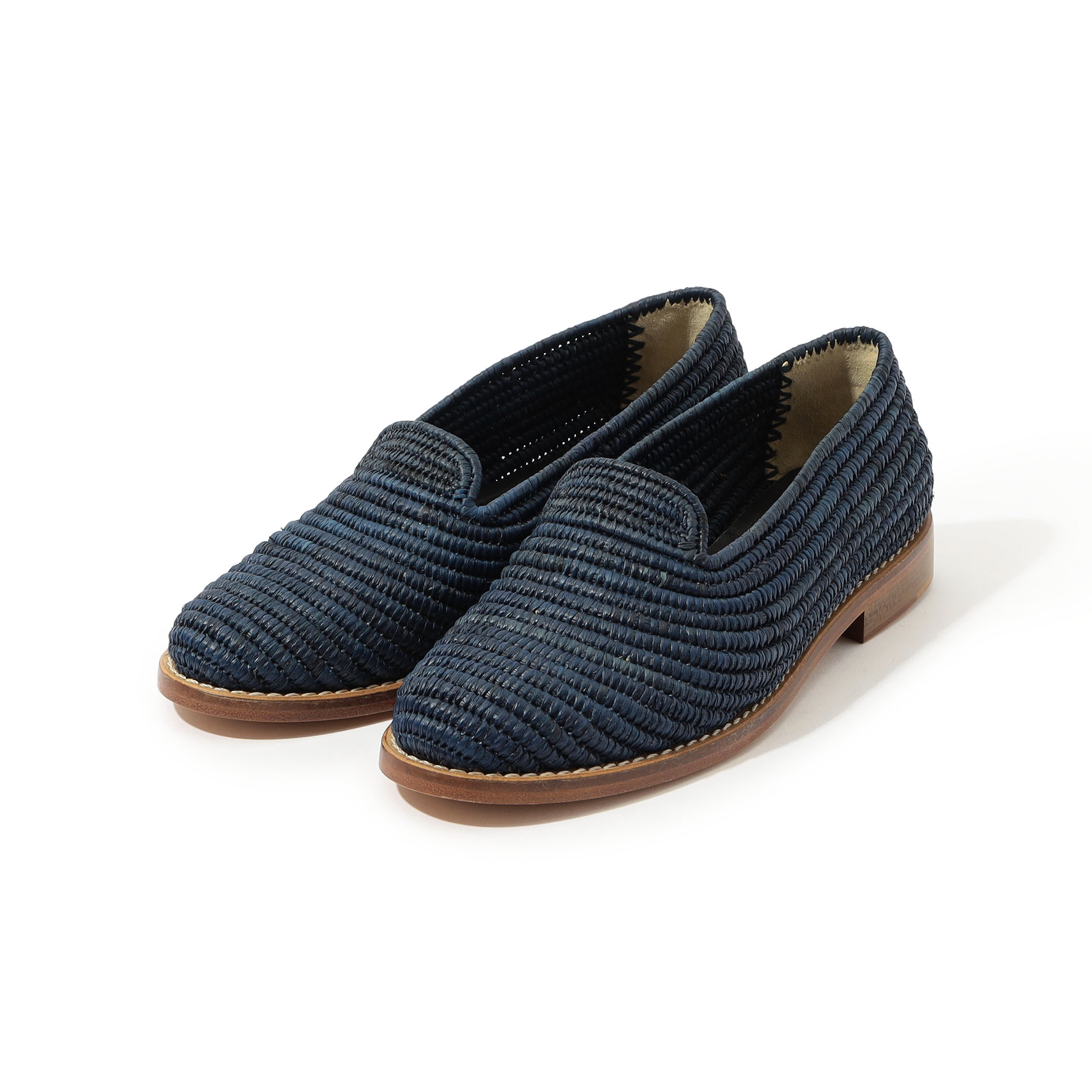 CONTRE ALLEE ラフィア フラットシューズ