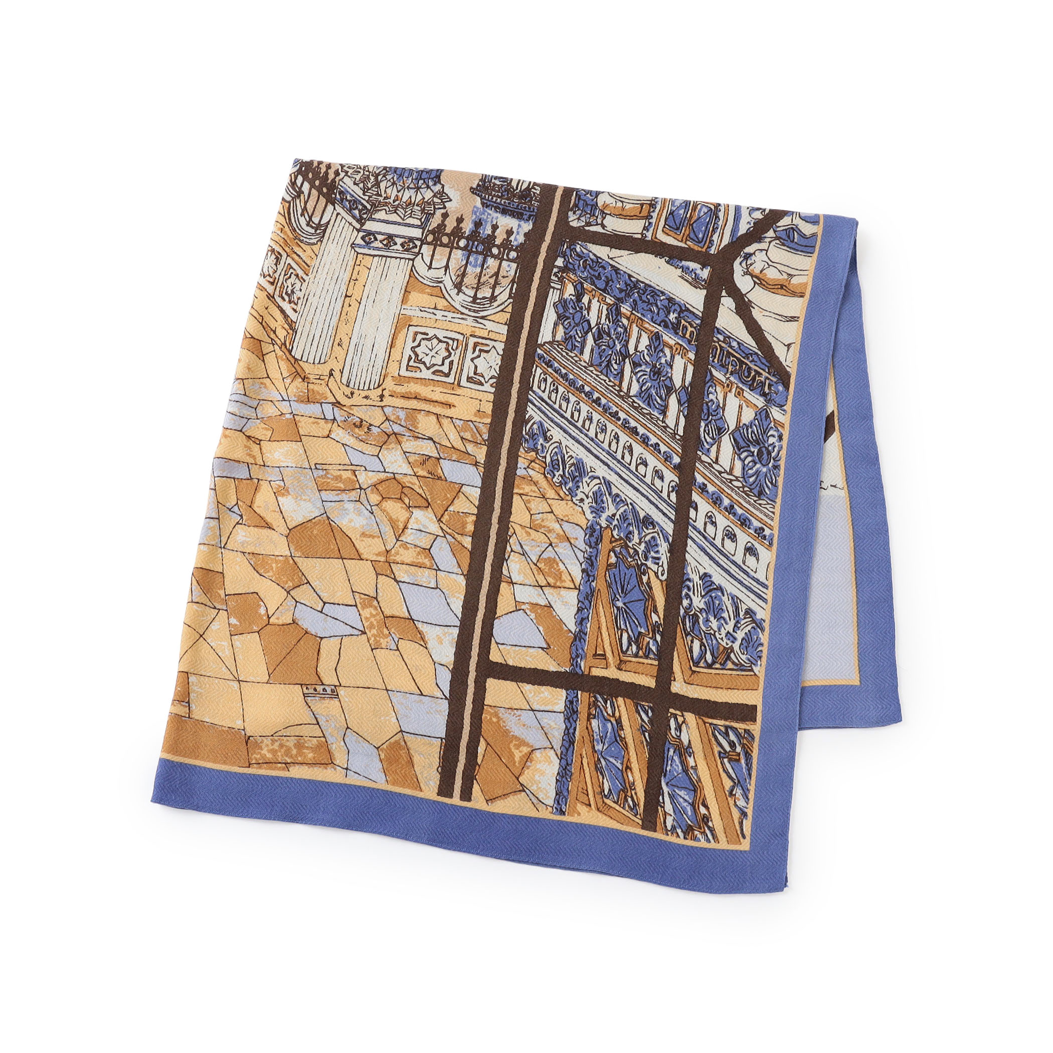 【別注】manipuri MOSAIC PALACE ウールシルク スカーフ