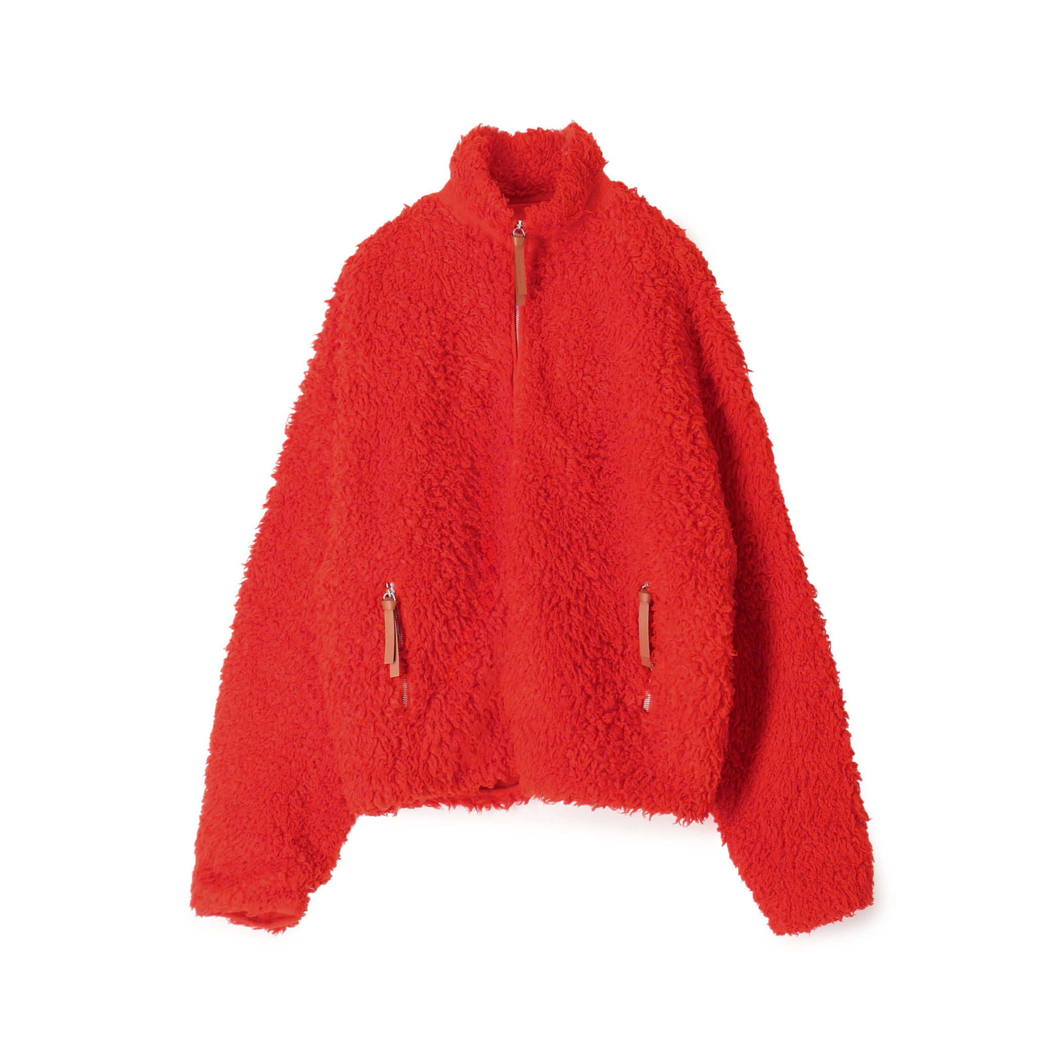 JIL SANDER+ NATURAL COTTON FLEECE ジップアップブルゾン