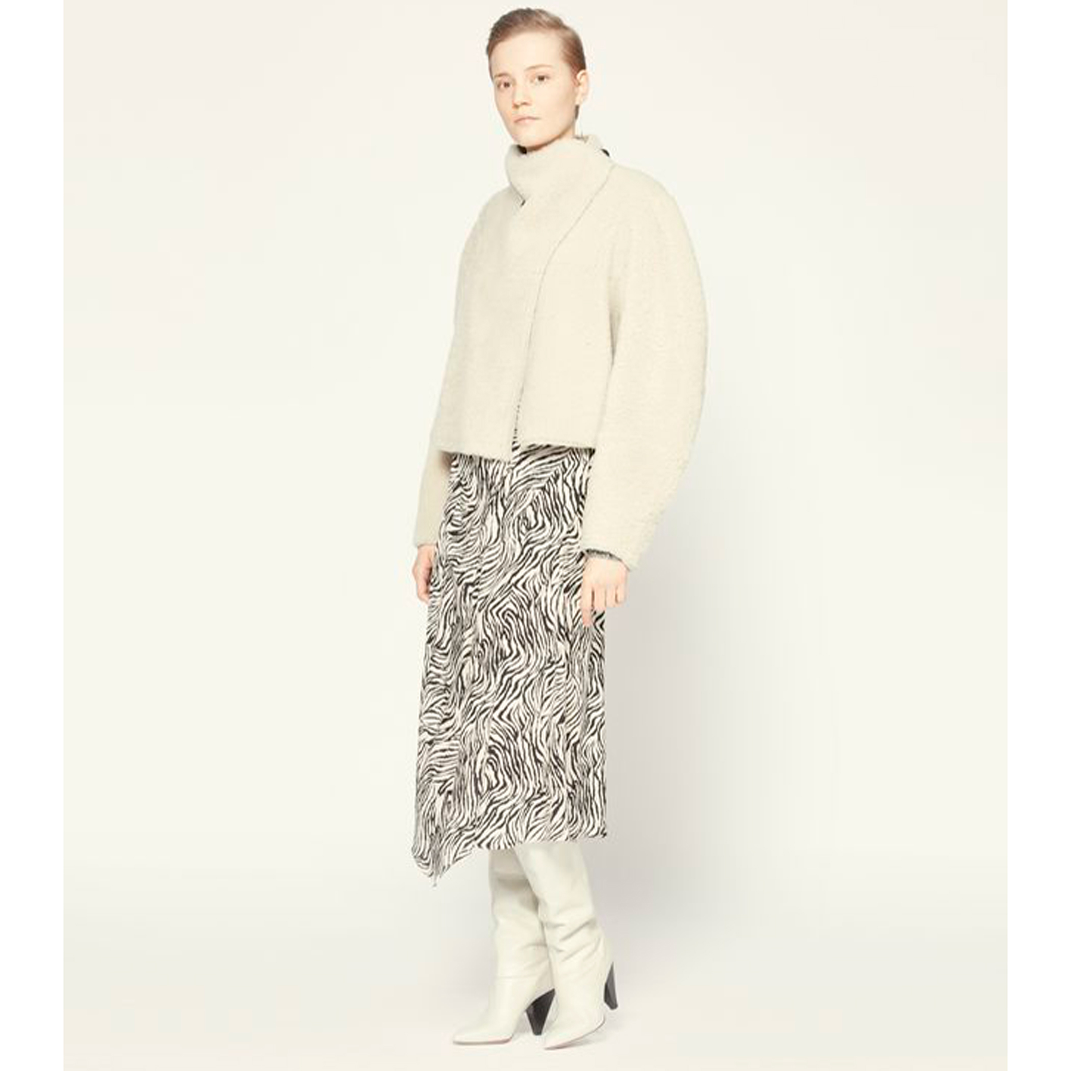 ISABEL MARANT CACIA シルクプリント 柄 ミディ丈スカート