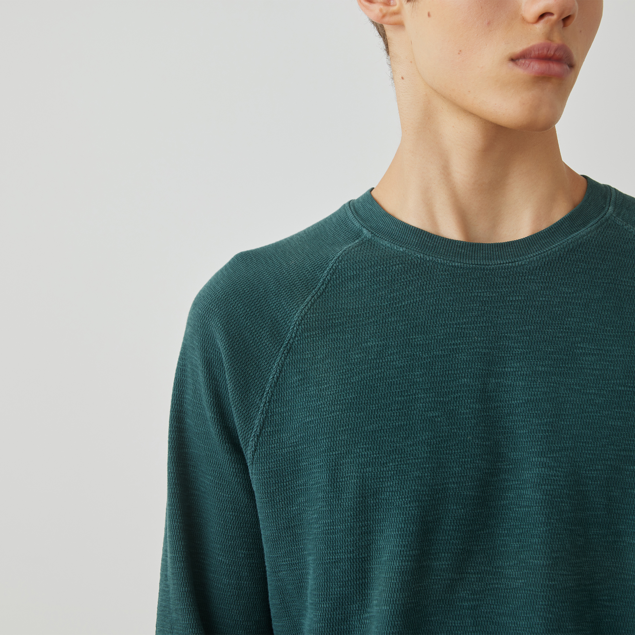 コットンサーマルメッシュ ラグランスリーブプルオーバー MRBC3426GM