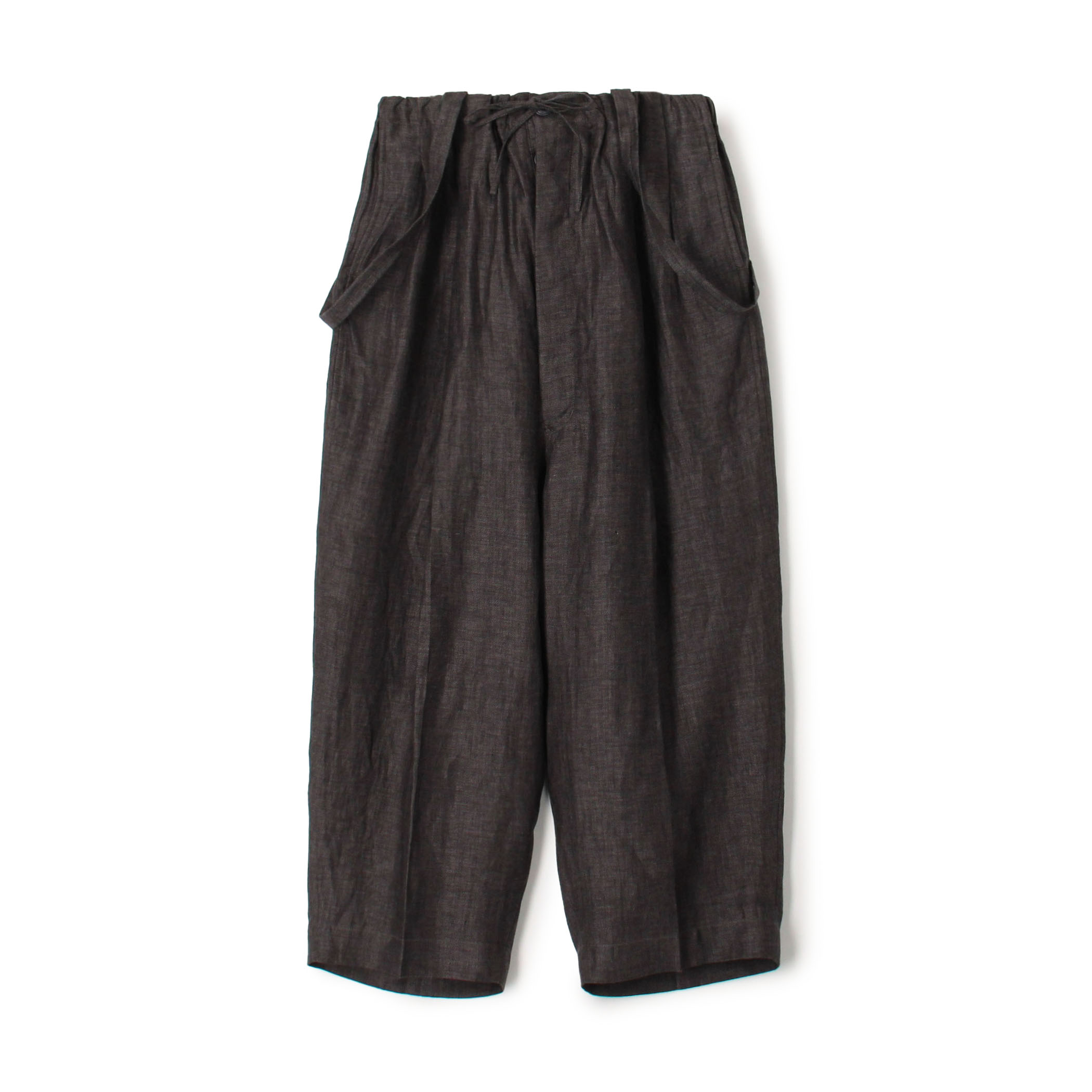 HAVERSACK ATTIRE リネン ワイドテーパード サロペットパンツ