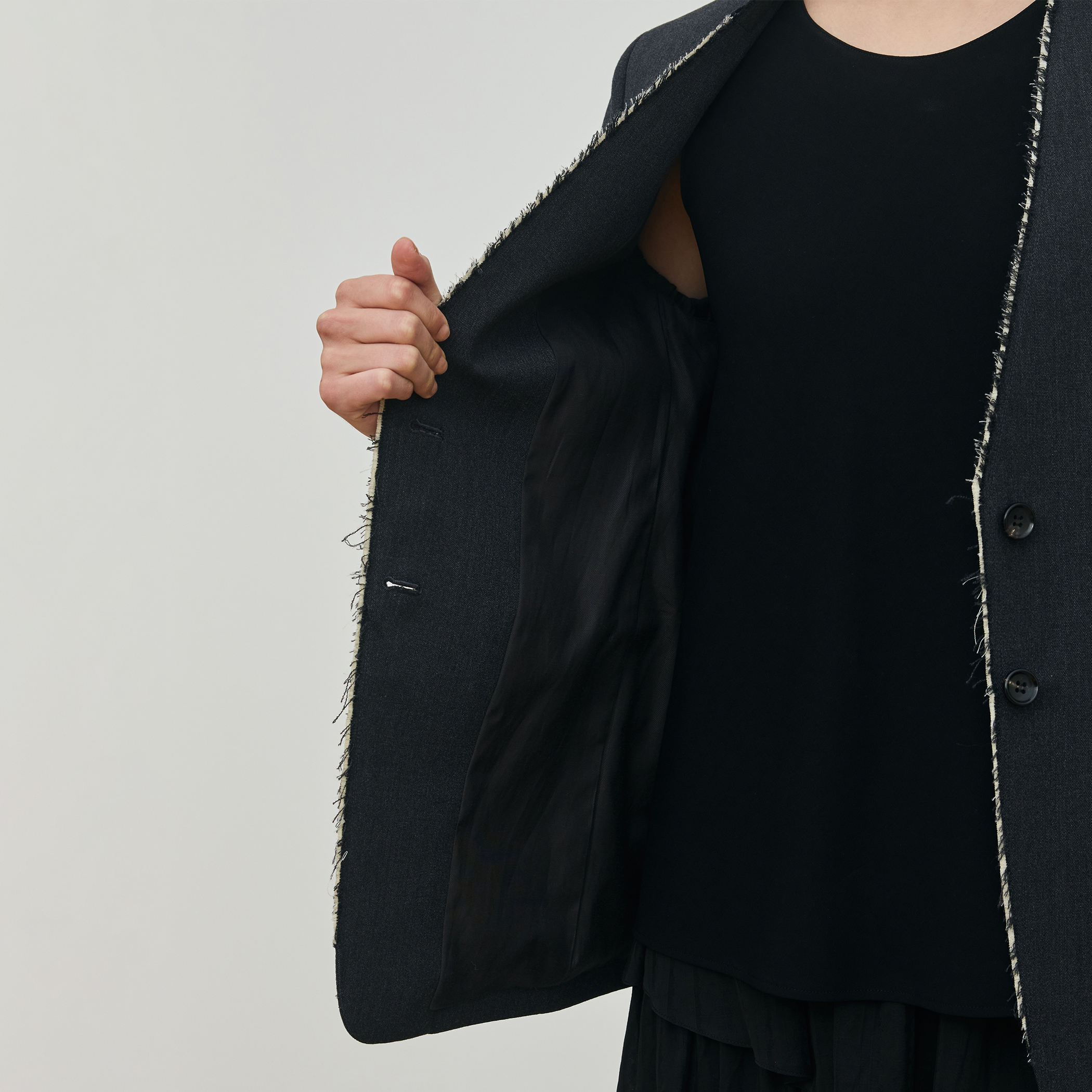 DES PRES ナイロンウールチェック ショールカラーコート 40 リフォメッドが作るダックシリーズ - 1LDK annex