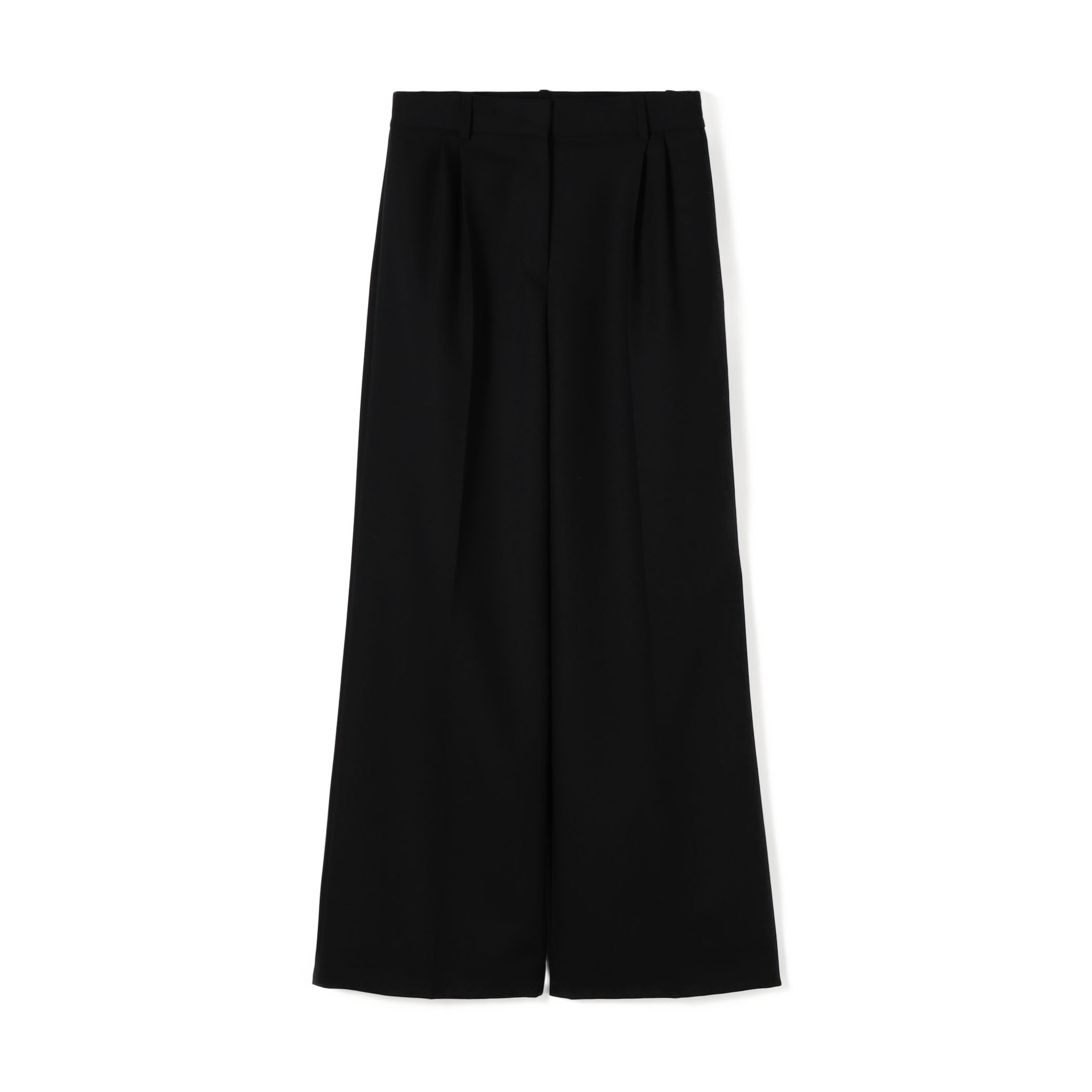 【WEB先行予約】ウールバスケットウェーブ タックワイドパンツ