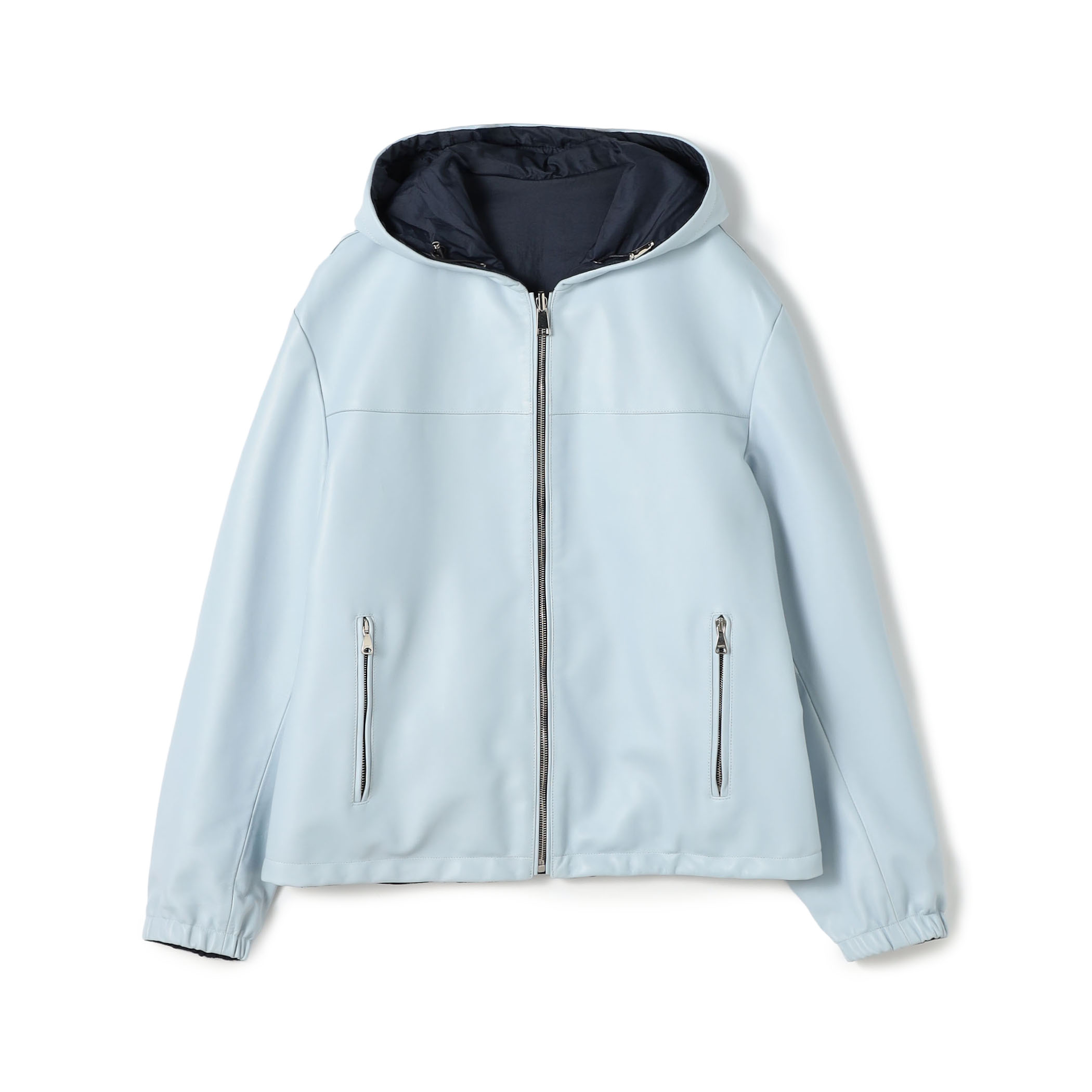 【別注】EMMETI LUCA ラムレザー リバーシブルフーデッドブルゾン