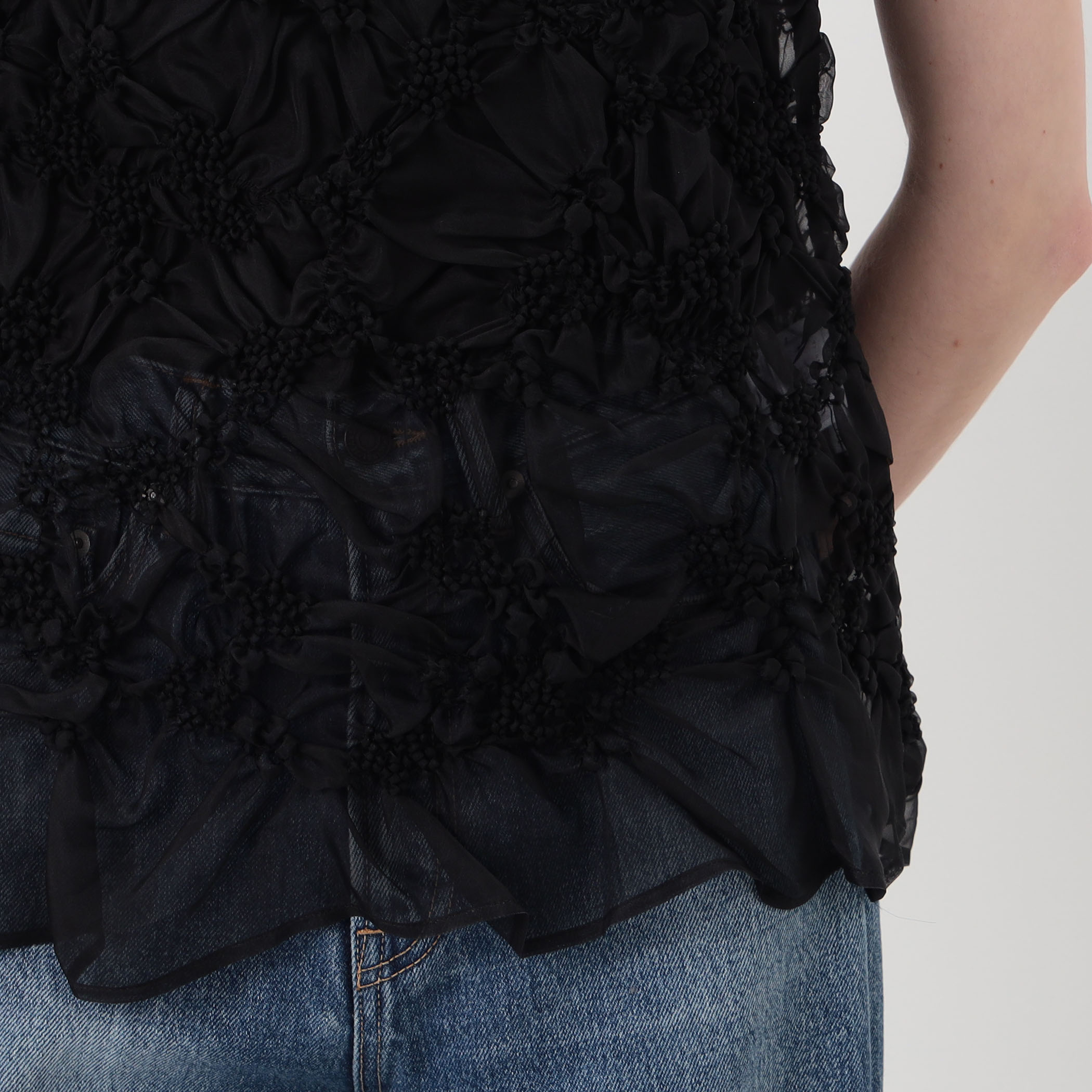 CECILIE BAHNSEN UTANIA TOP シアー スリーブレストップ