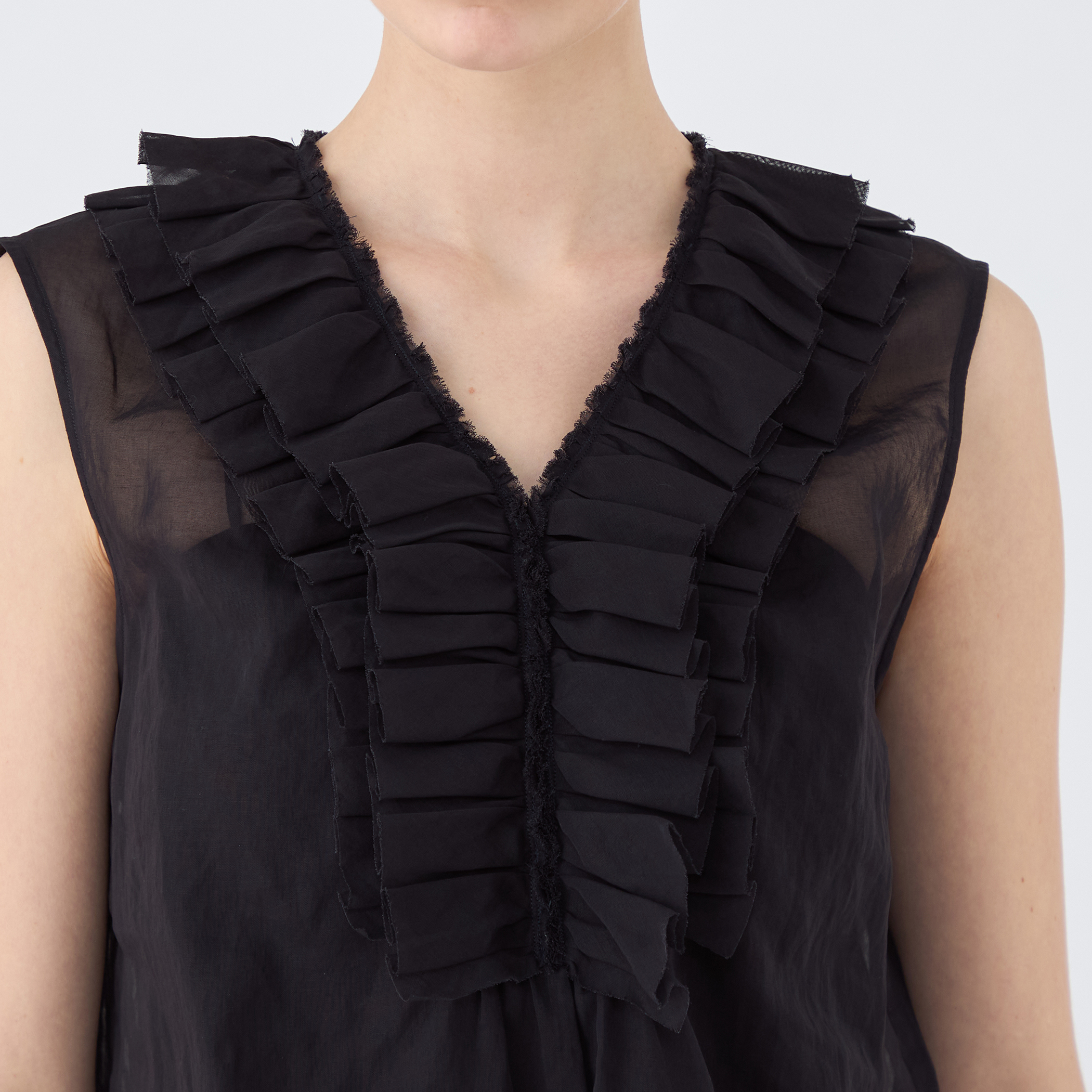 ルコットンオーガンジー スリーブレスブラウス｜トゥモローランド 公式通販 