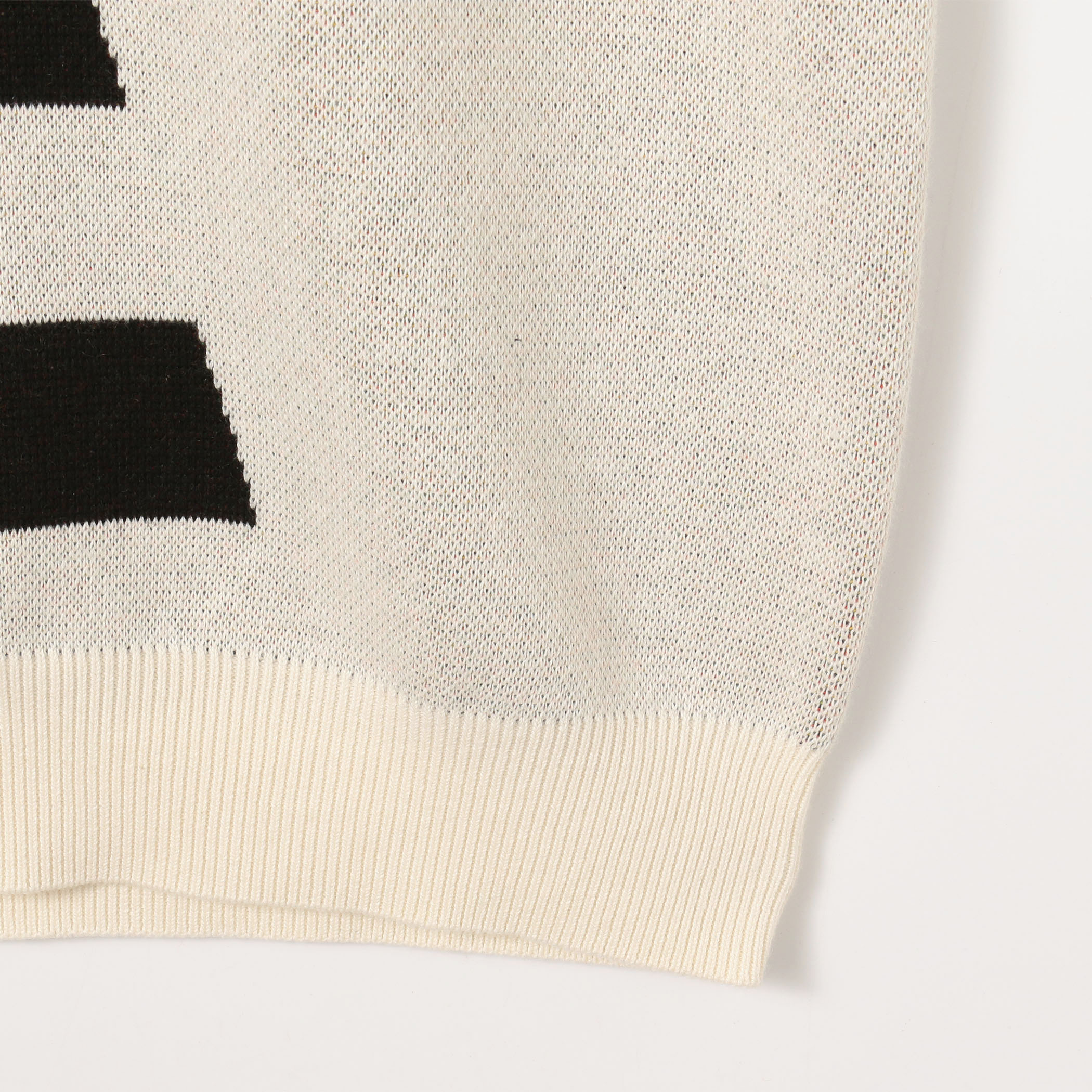 CABaN コットンカシミヤジャカード JAZZ BORDER SAX クルーネックプル