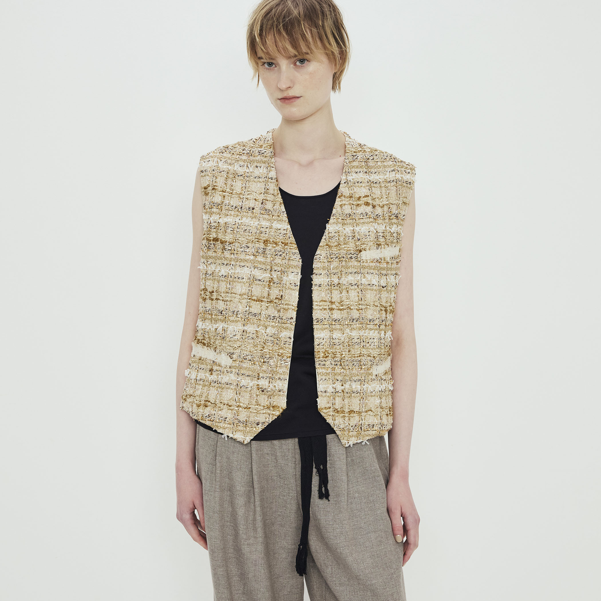 GOLD TWEED ショートジレ｜トゥモローランド 公式通販