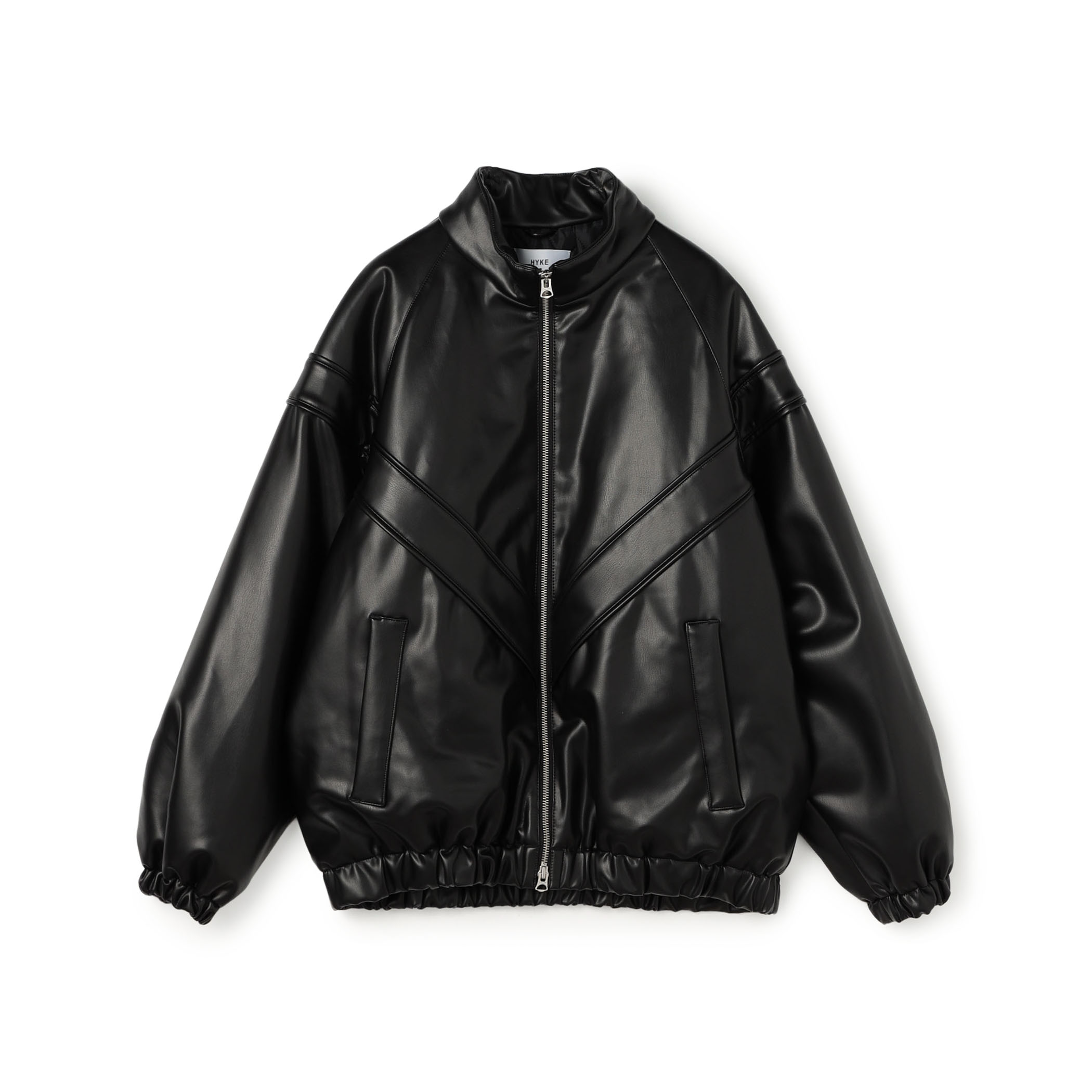 HYKE FAUX LEATHER JACKET フェイクレザーブルゾン