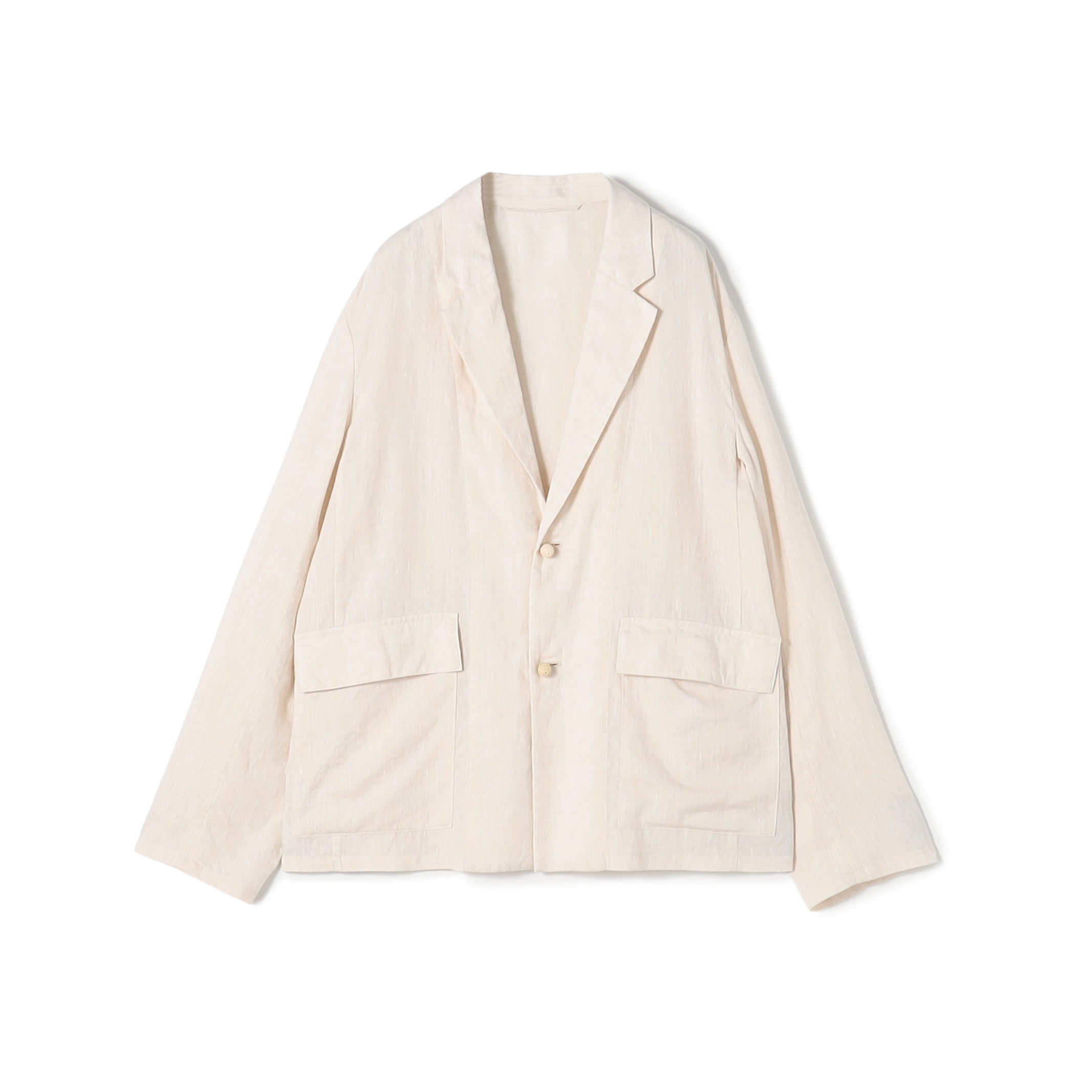 リネンポプリン ドロップショルダージャケット