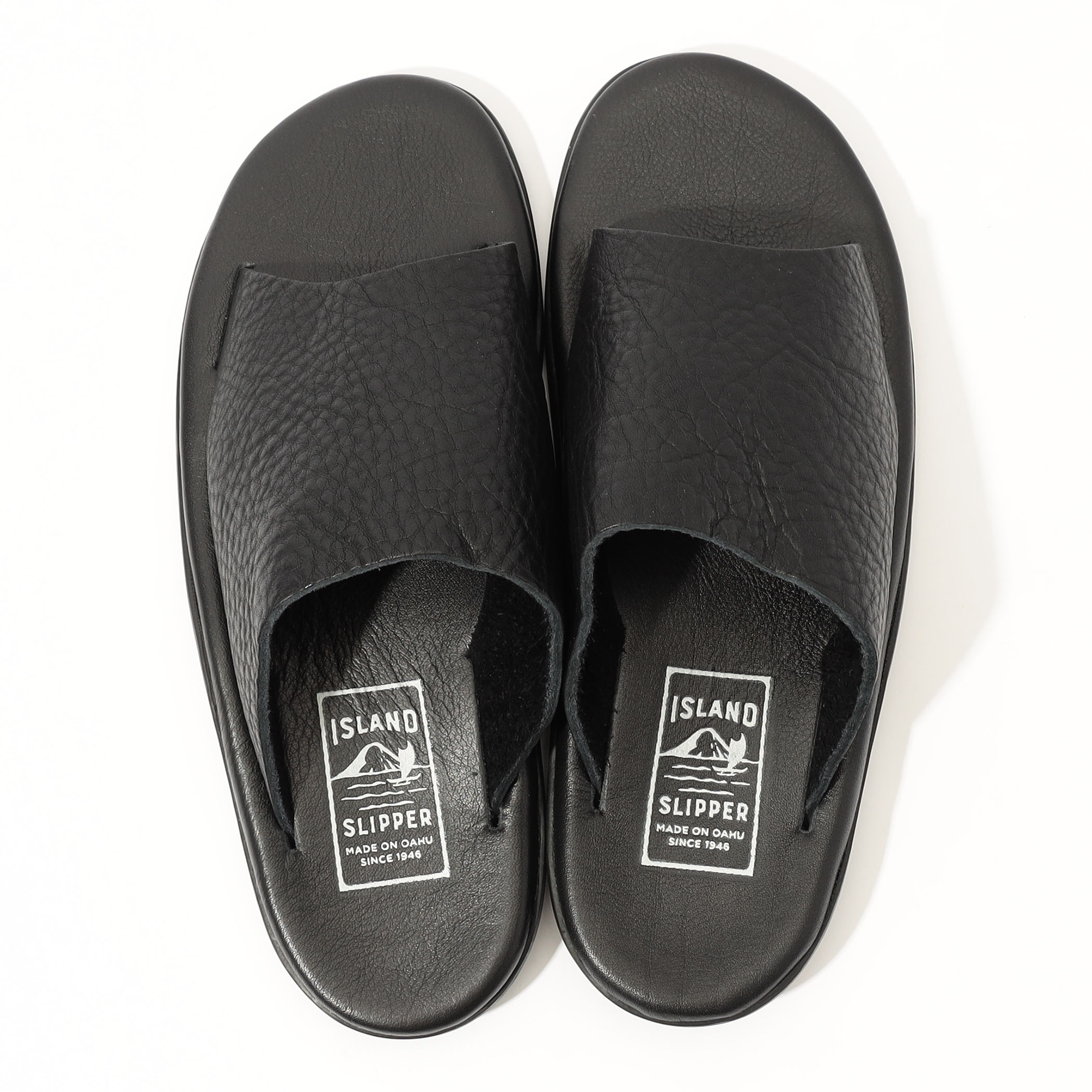 トゥモローランド別注 アイランドスリッパ レザー ブラック サイズ9 別注】ISLAND SLIPPER PT202 レザートング