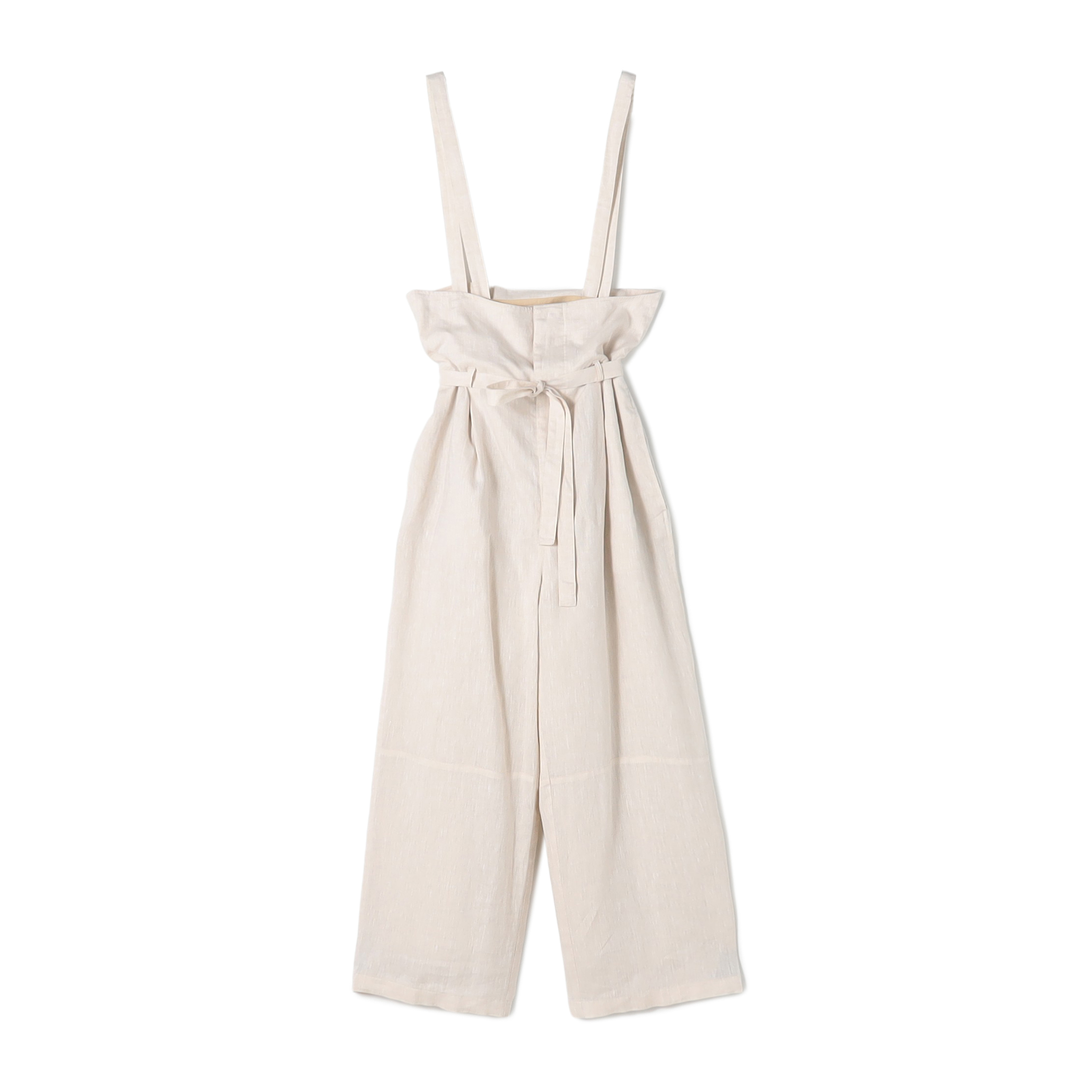 リネンポプリン ショルダーストラップパンツ