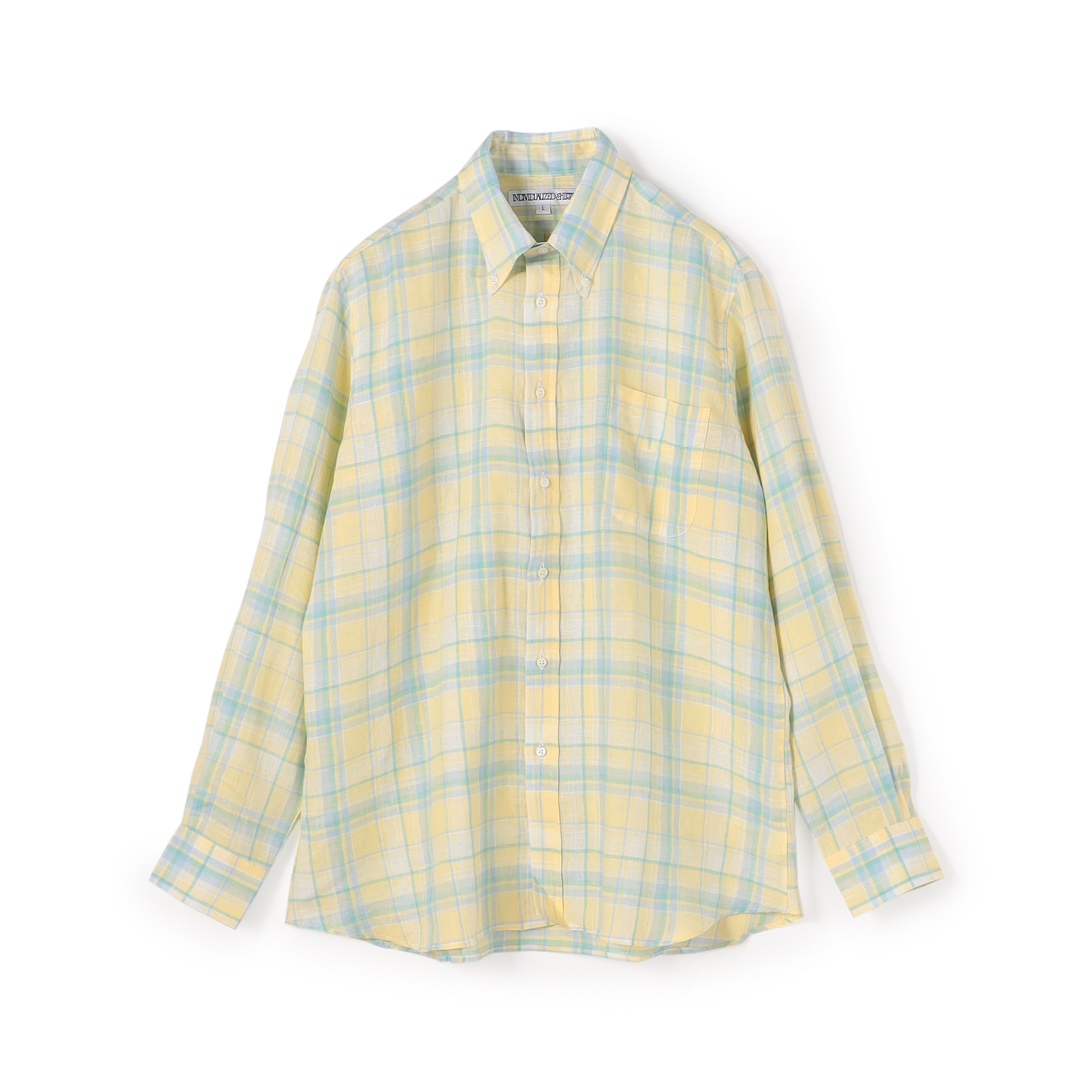 別注】INDIVIDUALIZED SHIRTS リネン ボタンダウンシャツ