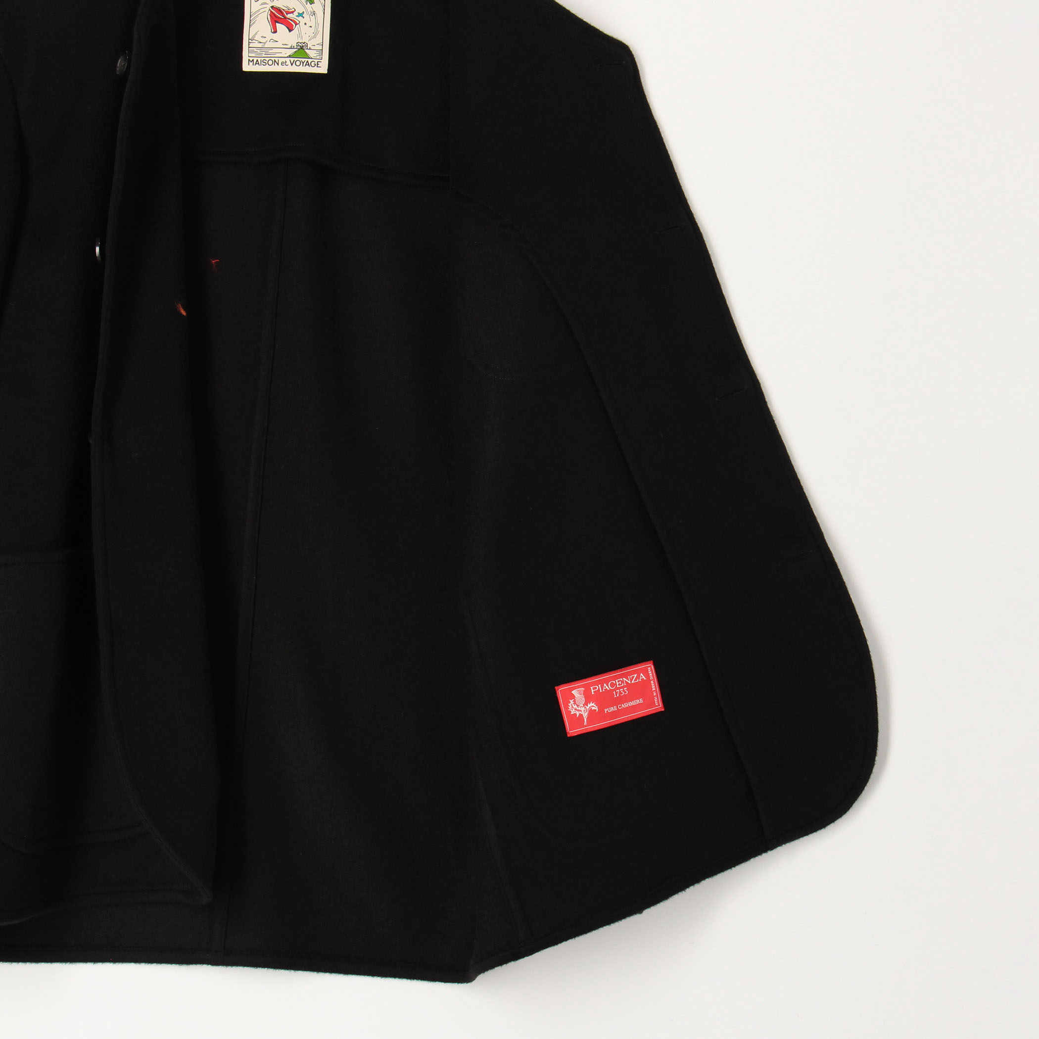 MAISON et VOYAGE カシミア ノーカラーブルゾン MAISON et VOYAGE カシミア ノーカラーブルゾン