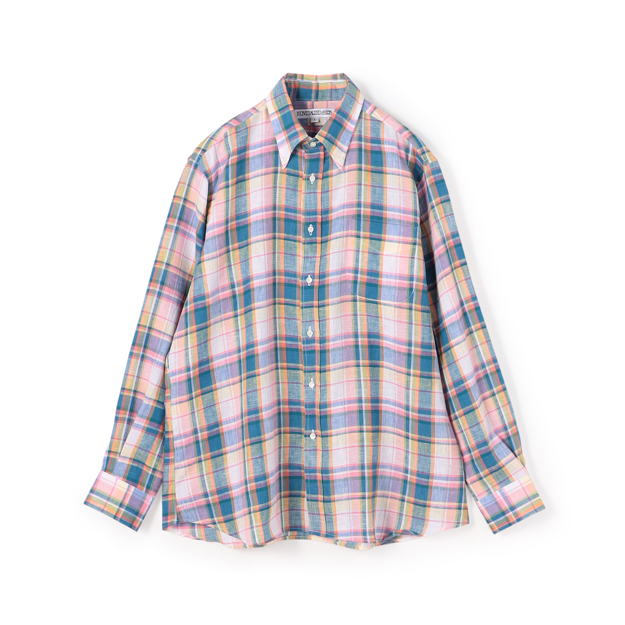 別注】INDIVIDUALIZED SHIRTS リネン ボタンダウンシャツ