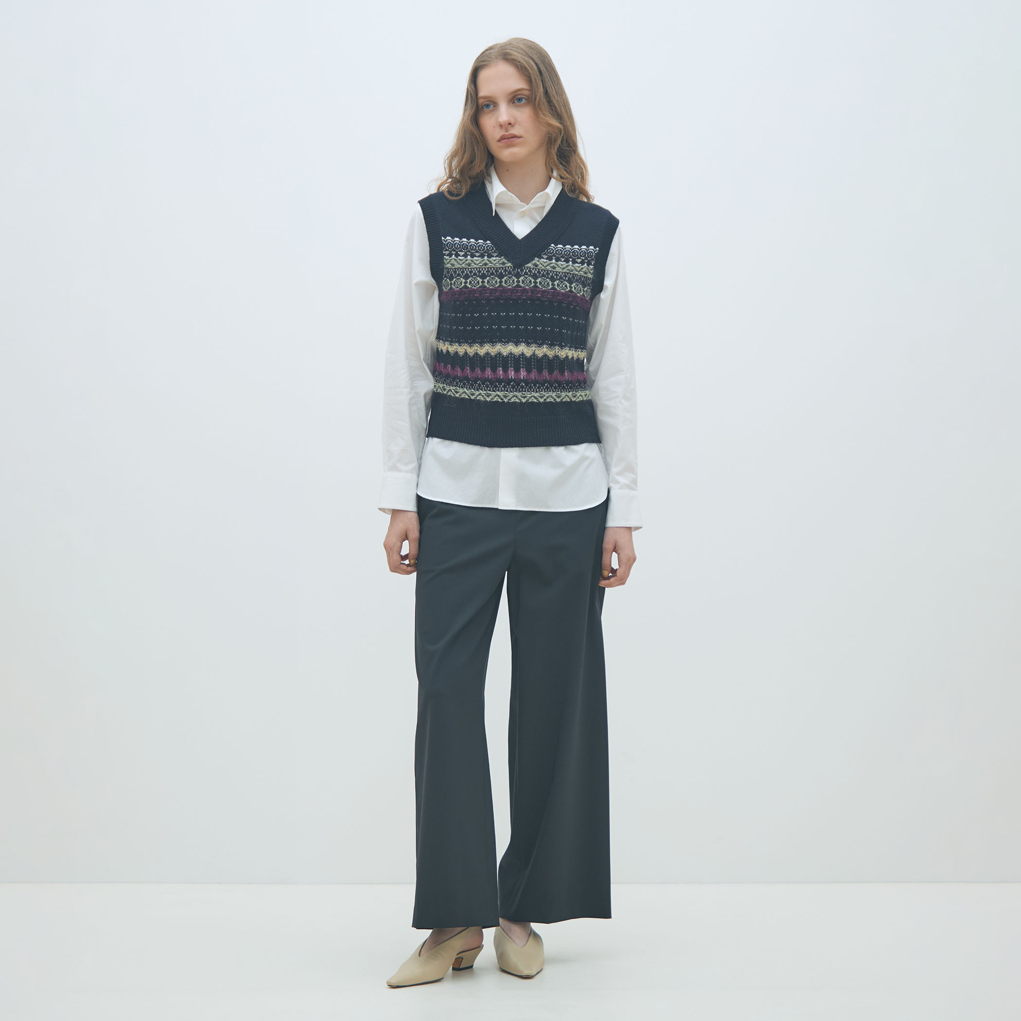 ポリエステルウールストレッチ フレアパンツ｜トゥモローランド 公式通販