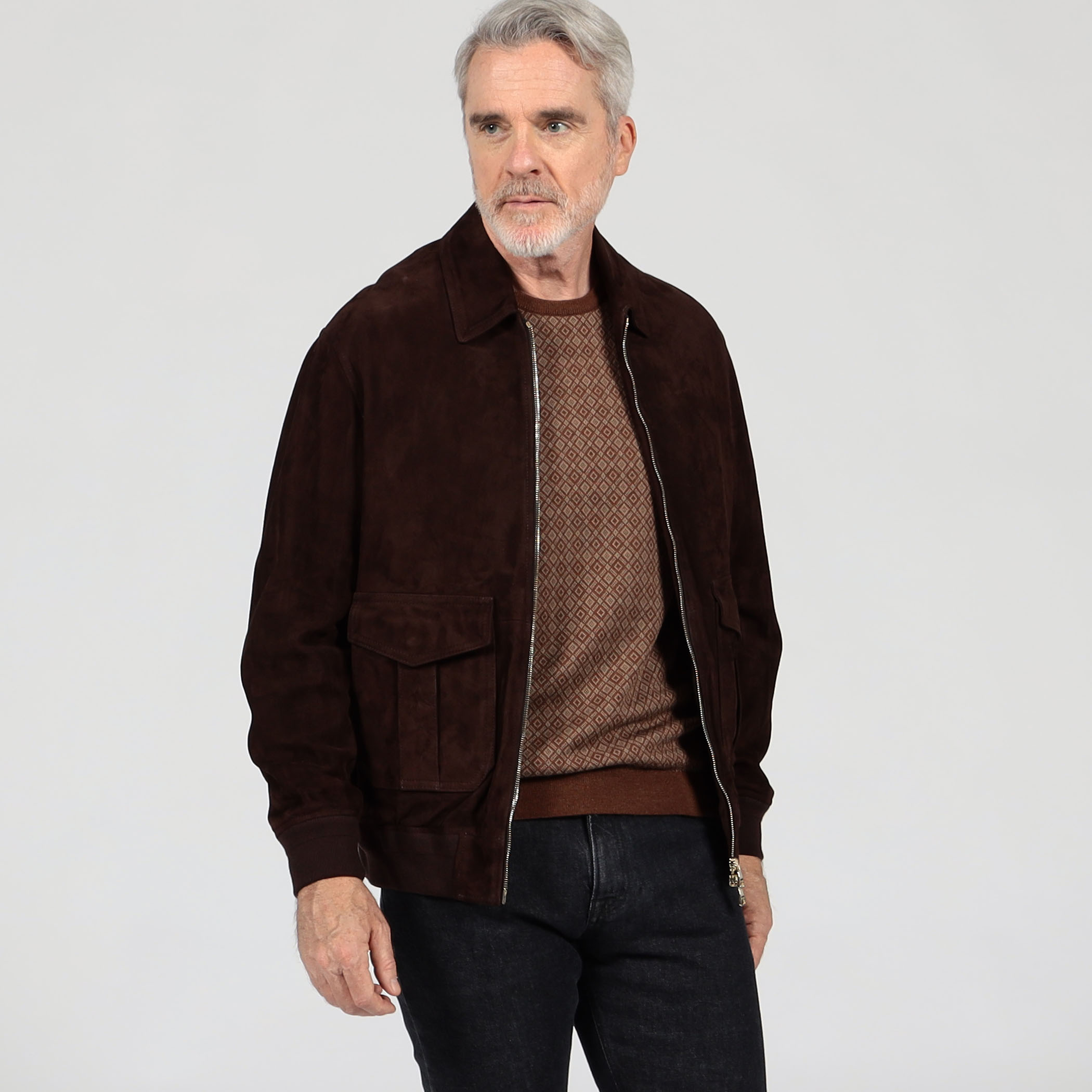 別注】EMMETI AKRON ラムレザー スエードブルゾン｜トゥモローランド