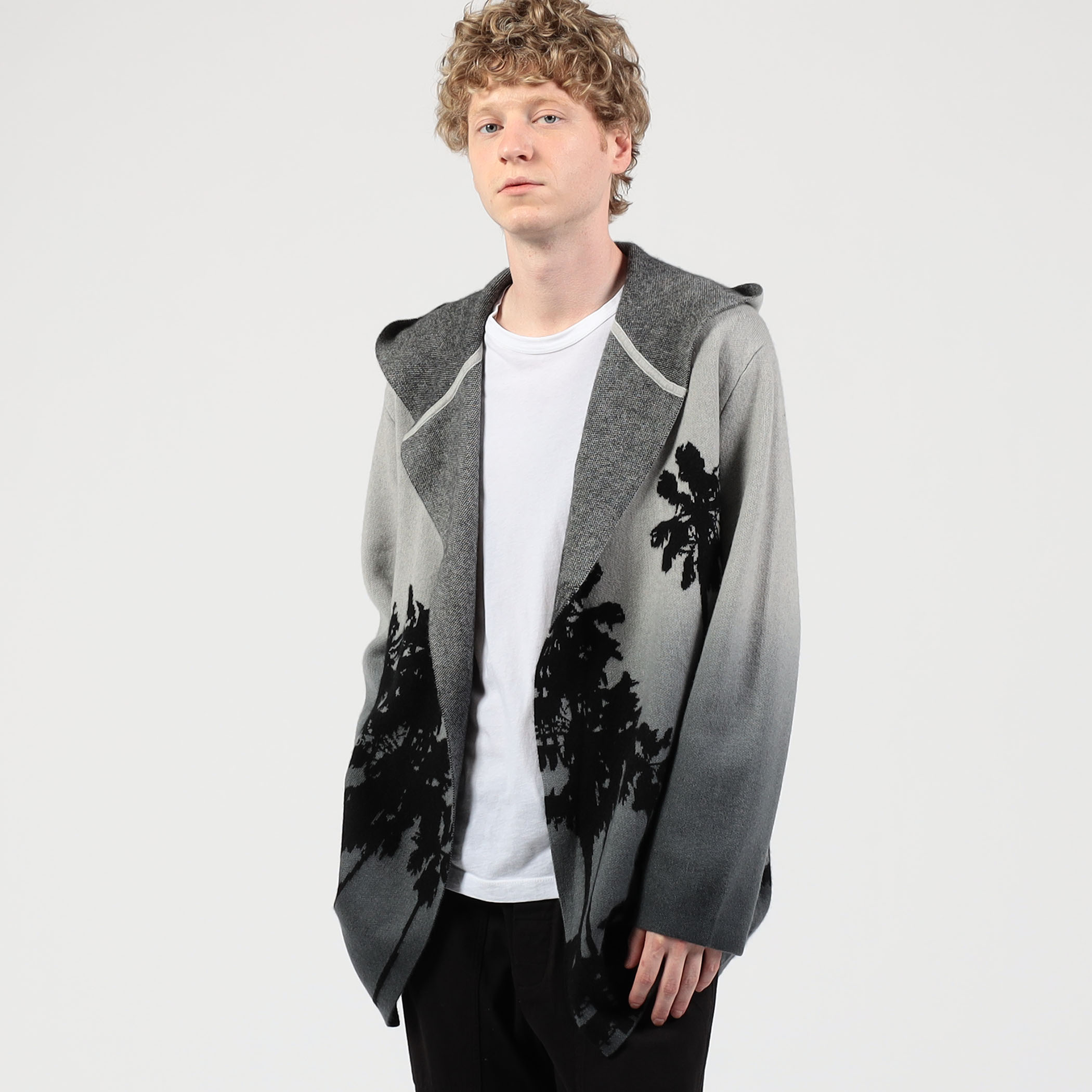 オンブレパーム カシミヤ フーデッドカーディガン MCG2153