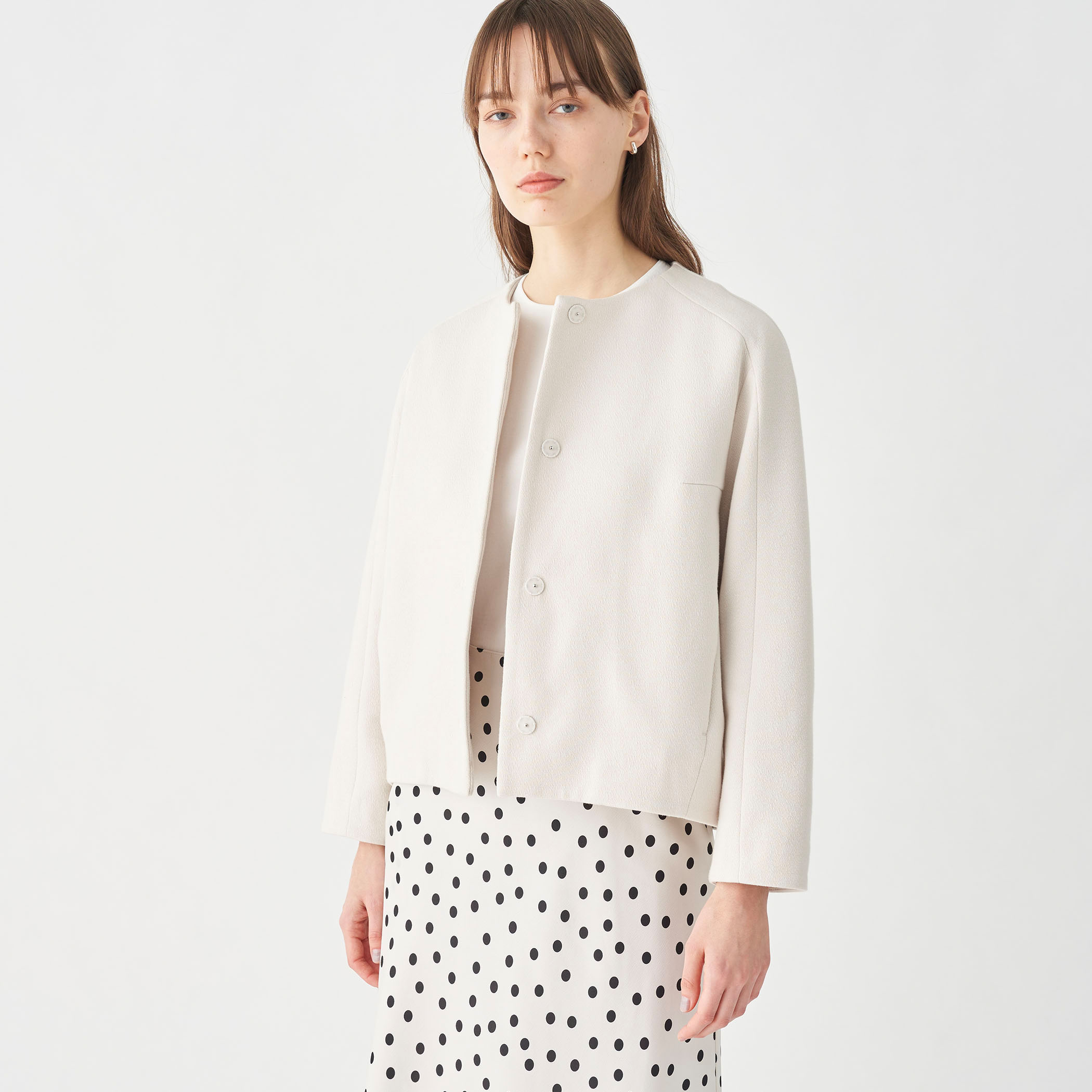 【美品】Ballsey ブリスタジャージーコクーンスリーブブルゾン シアーコンパクトジャージー ロングスリーブプルオーバー