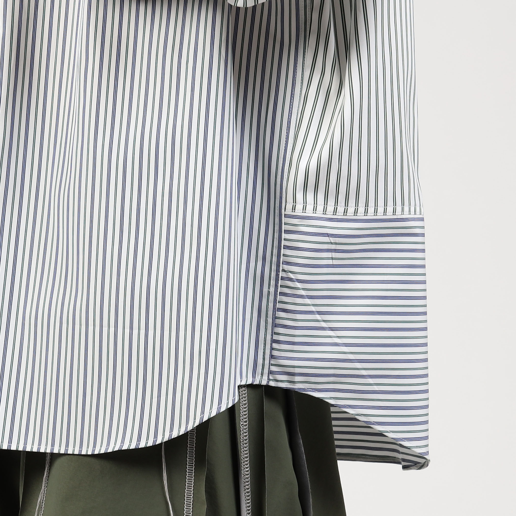 【別注】SCHNAYDERMAN'S×Edition Patchwork Striped Shirt