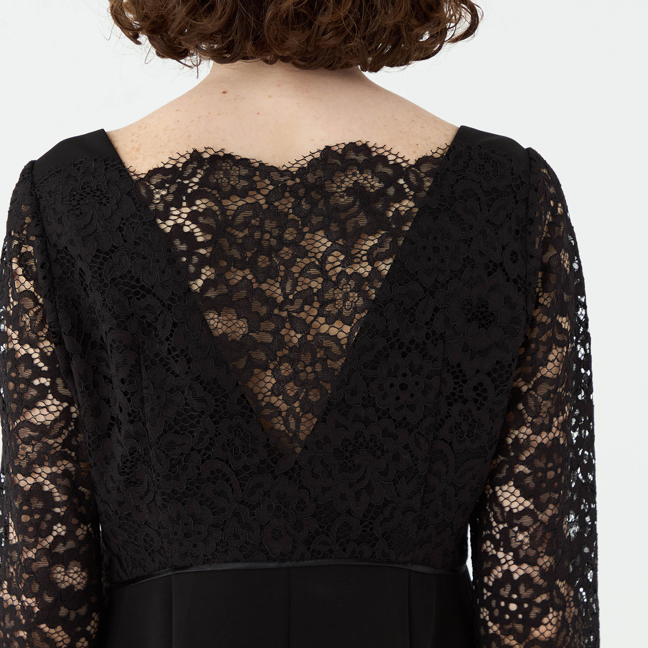 レースコンビ スクエアネックワンピース｜トゥモローランド 公式通販