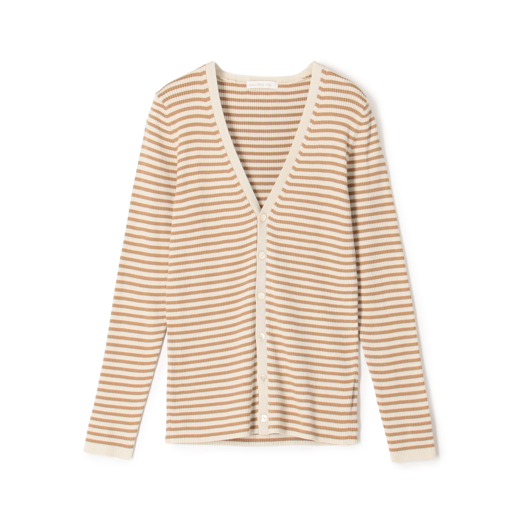 ギザコットンリブ Vネックカーディガン