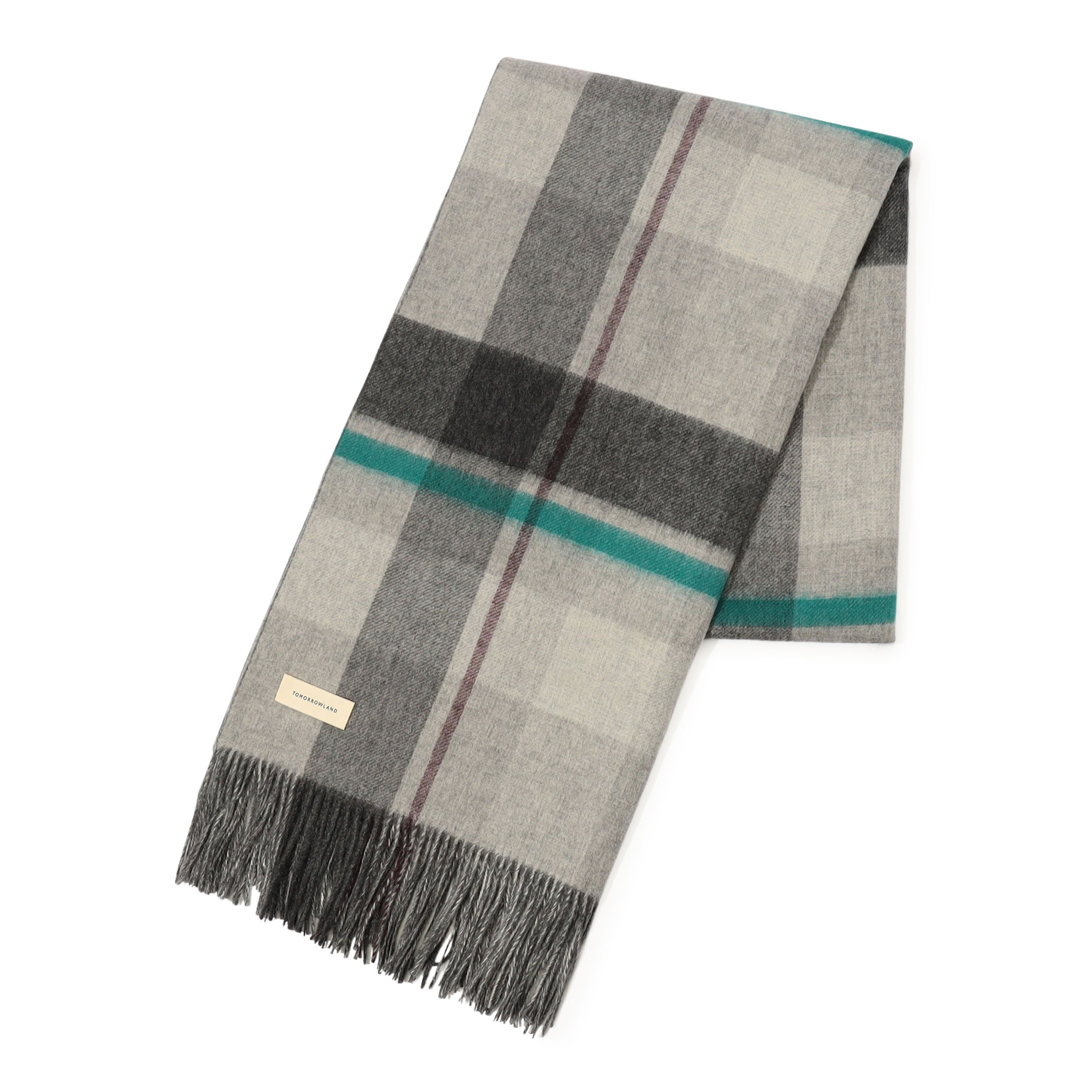 TOMORROWLAND カシミヤ ダブルフェイス チェックストール