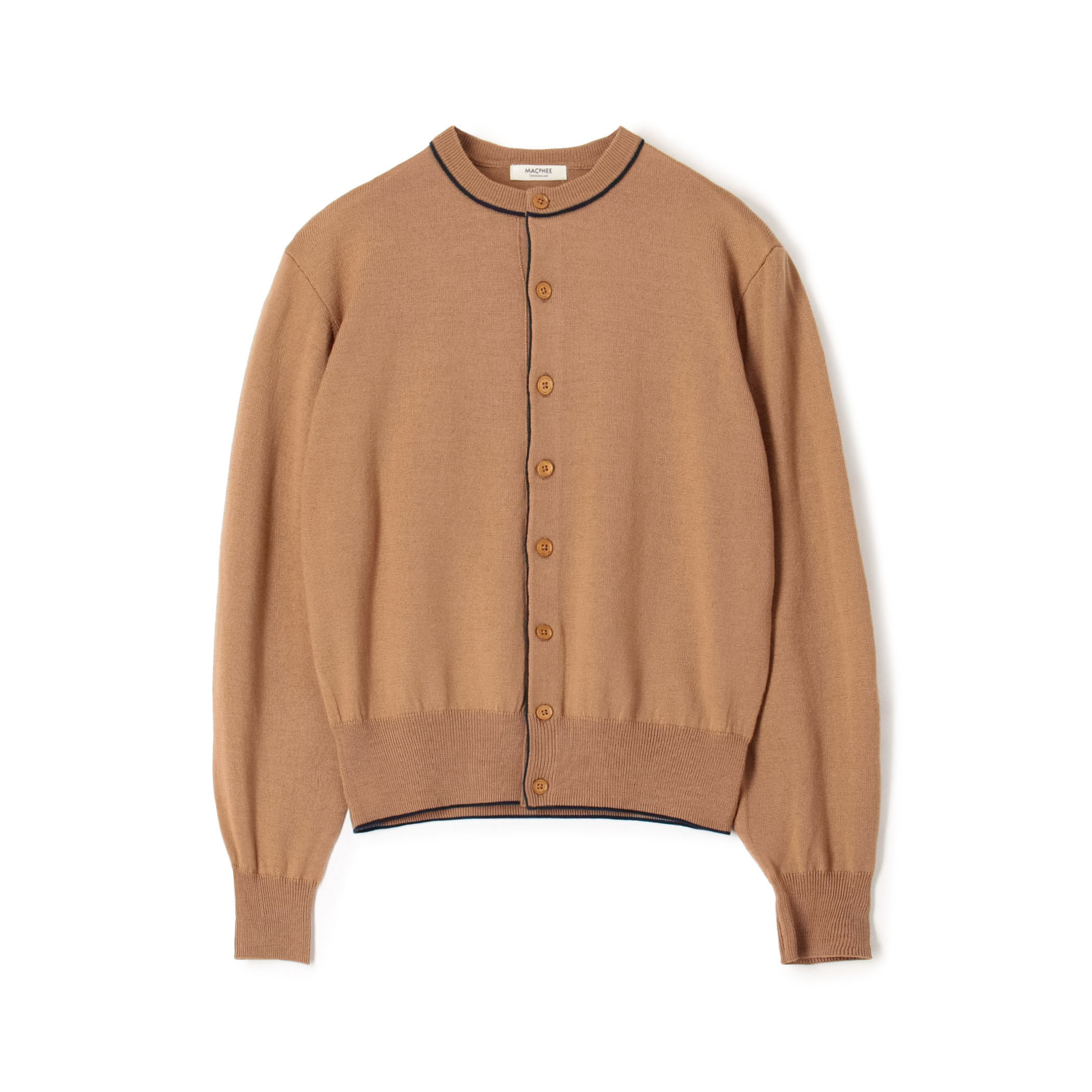 プレーンウール クルーネックカーディガン