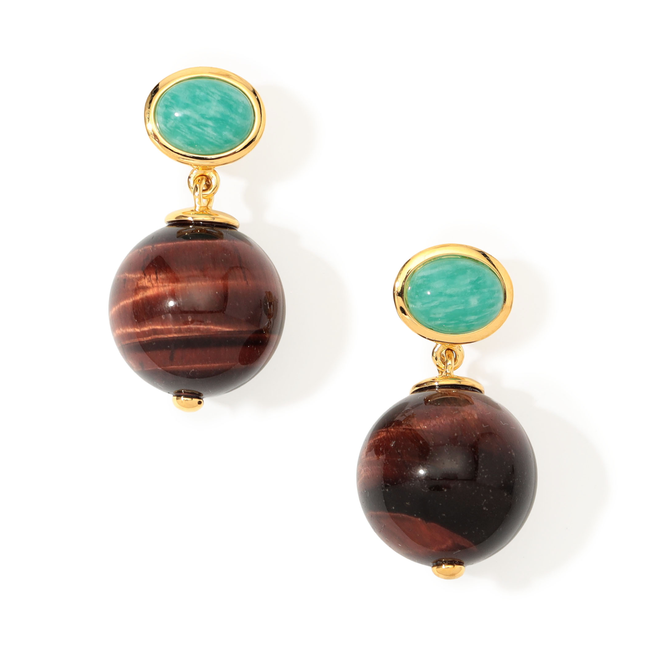 Lizzie Fortunato UMBRIA ER TIGER EYE ピアス